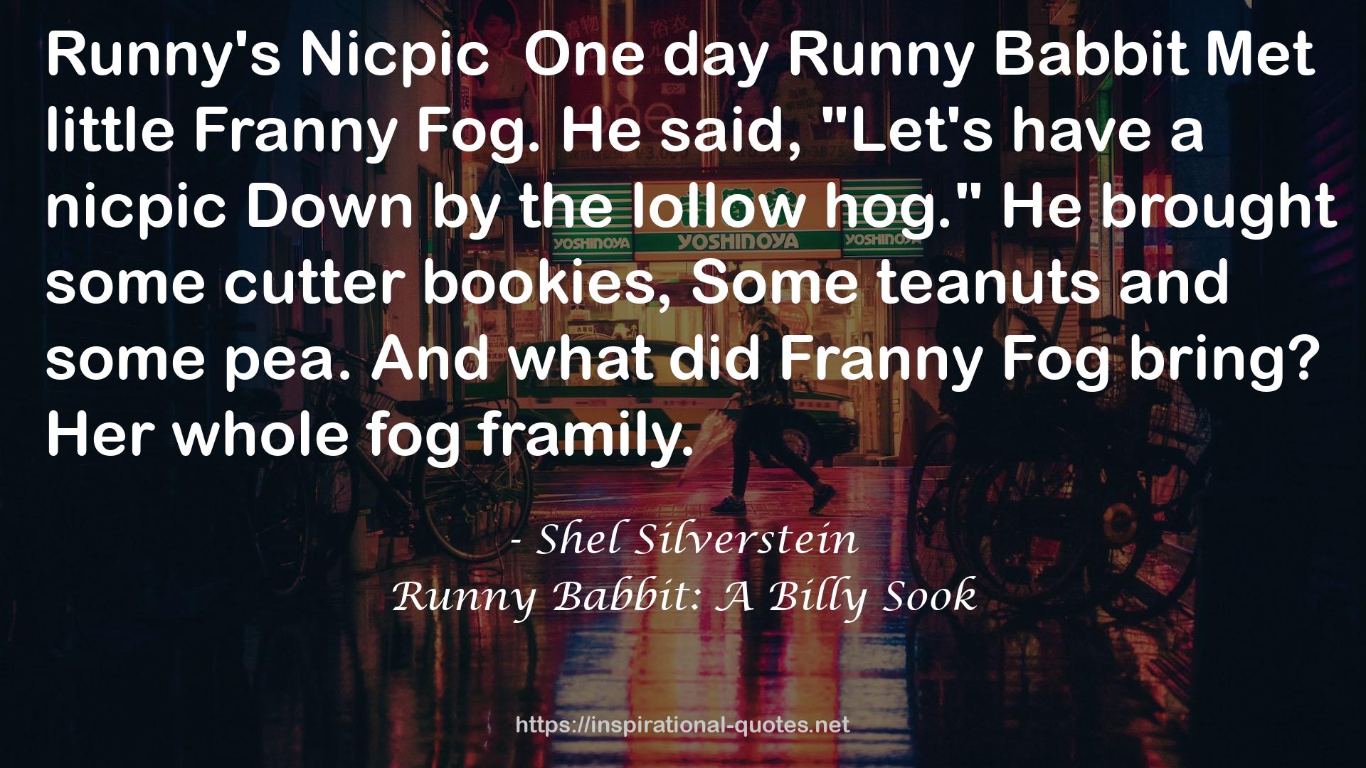 Runny Babbit: A Billy Sook QUOTES