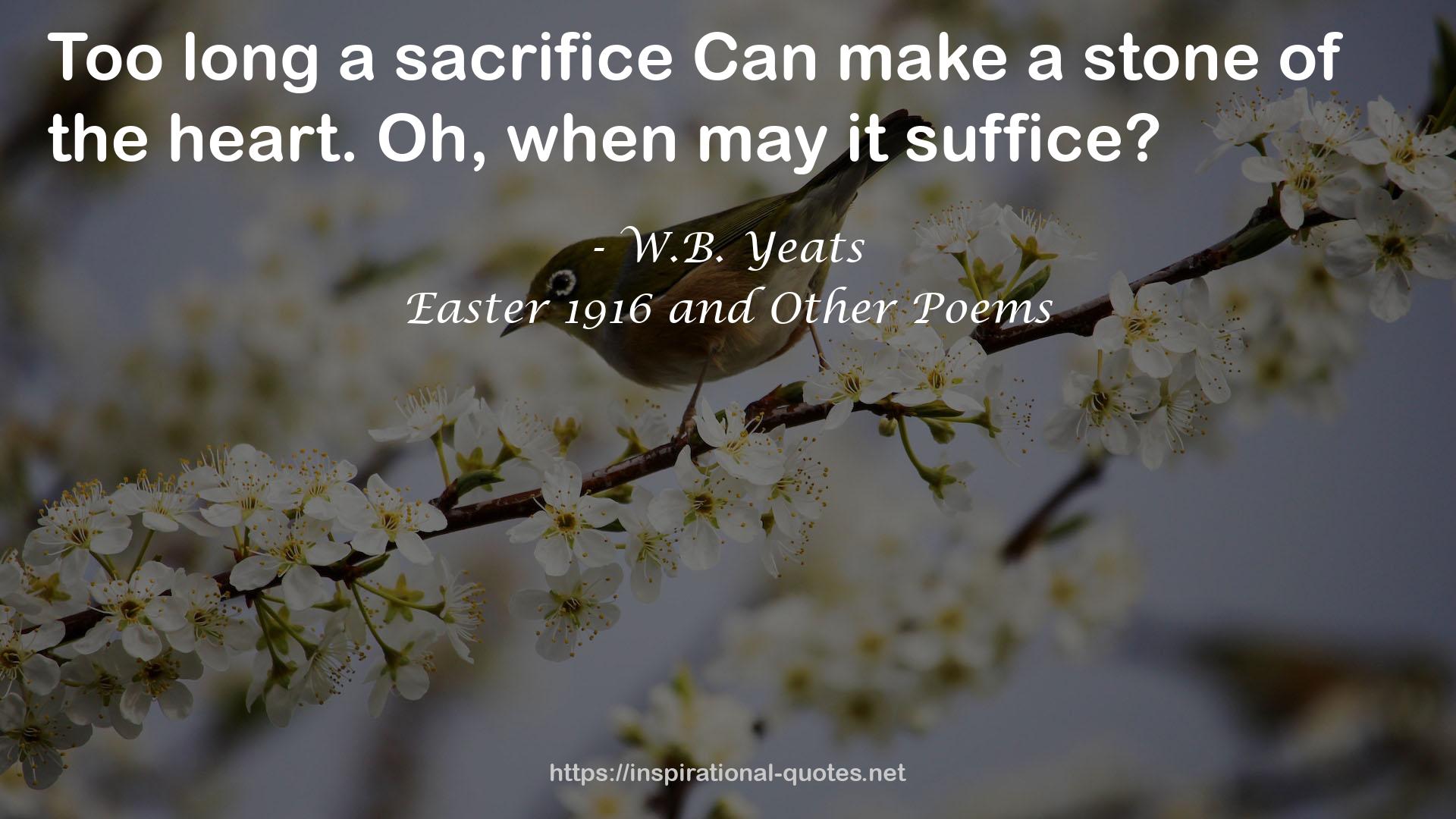 Easter 1916 and Other Poems QUOTES