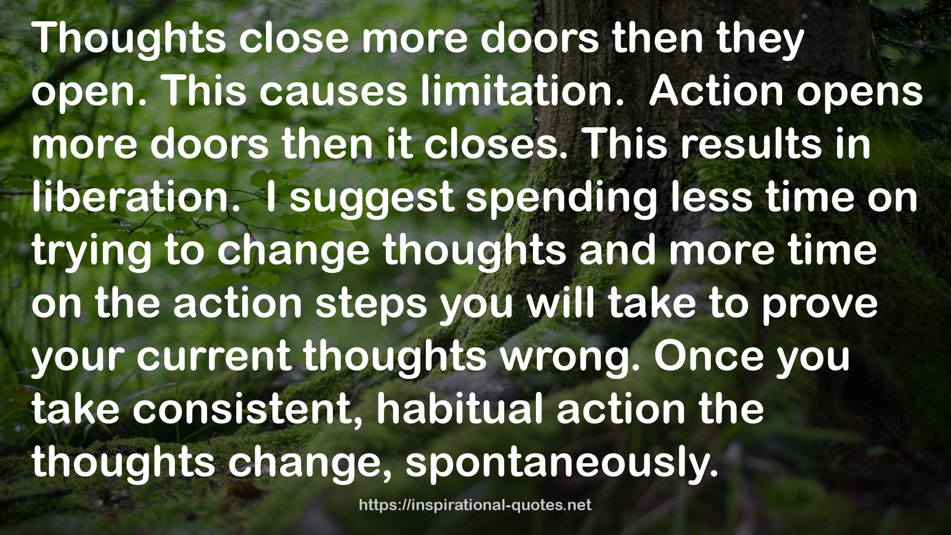 the action steps  QUOTES