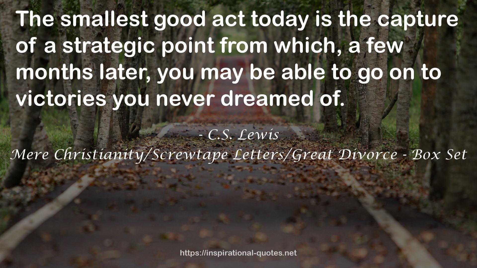Mere Christianity/Screwtape Letters/Great Divorce - Box Set QUOTES