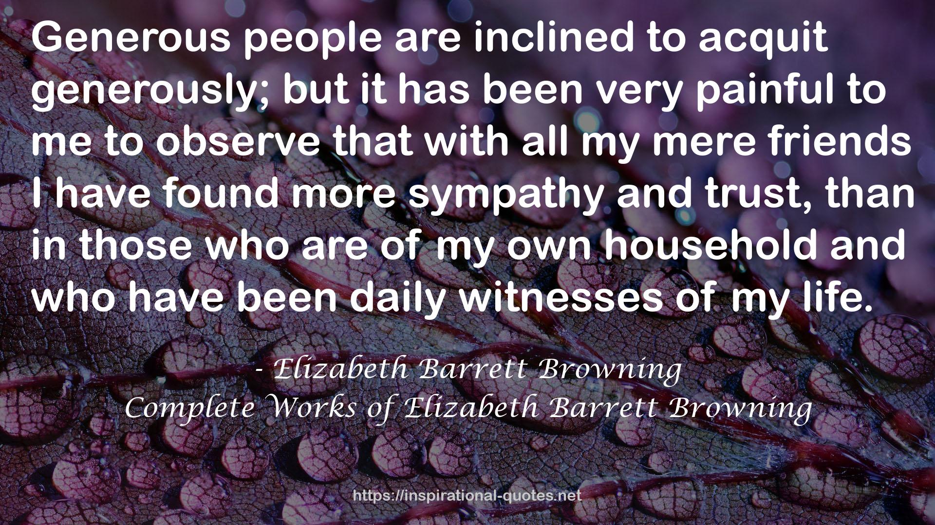 Complete Works of Elizabeth Barrett Browning QUOTES