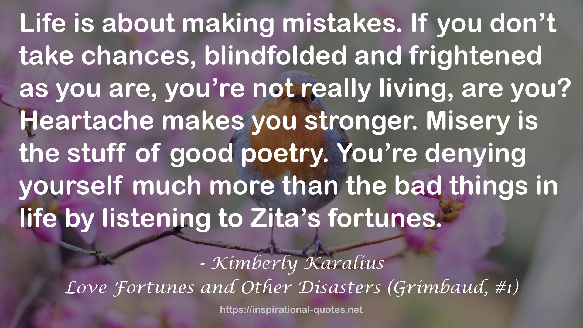 Love Fortunes and Other Disasters (Grimbaud, #1) QUOTES