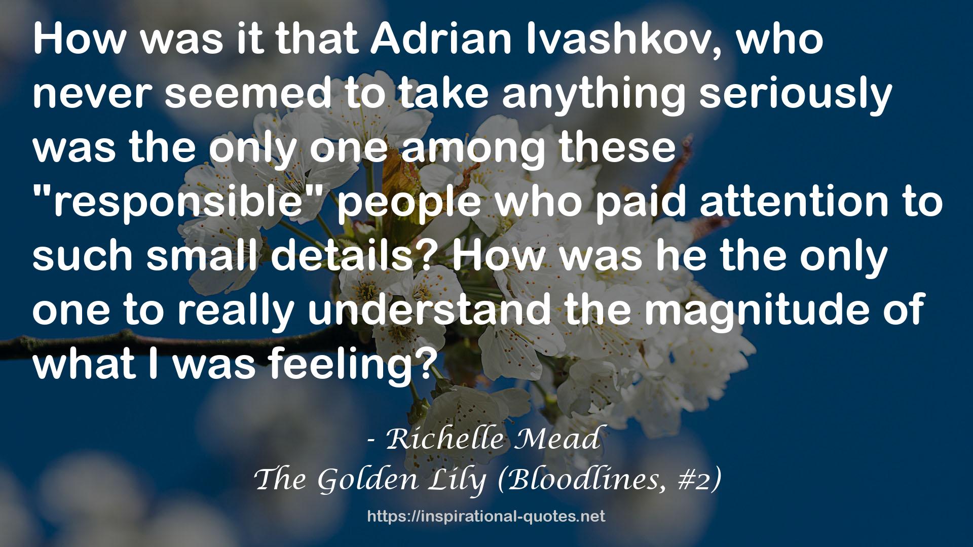 The Golden Lily (Bloodlines, #2) QUOTES