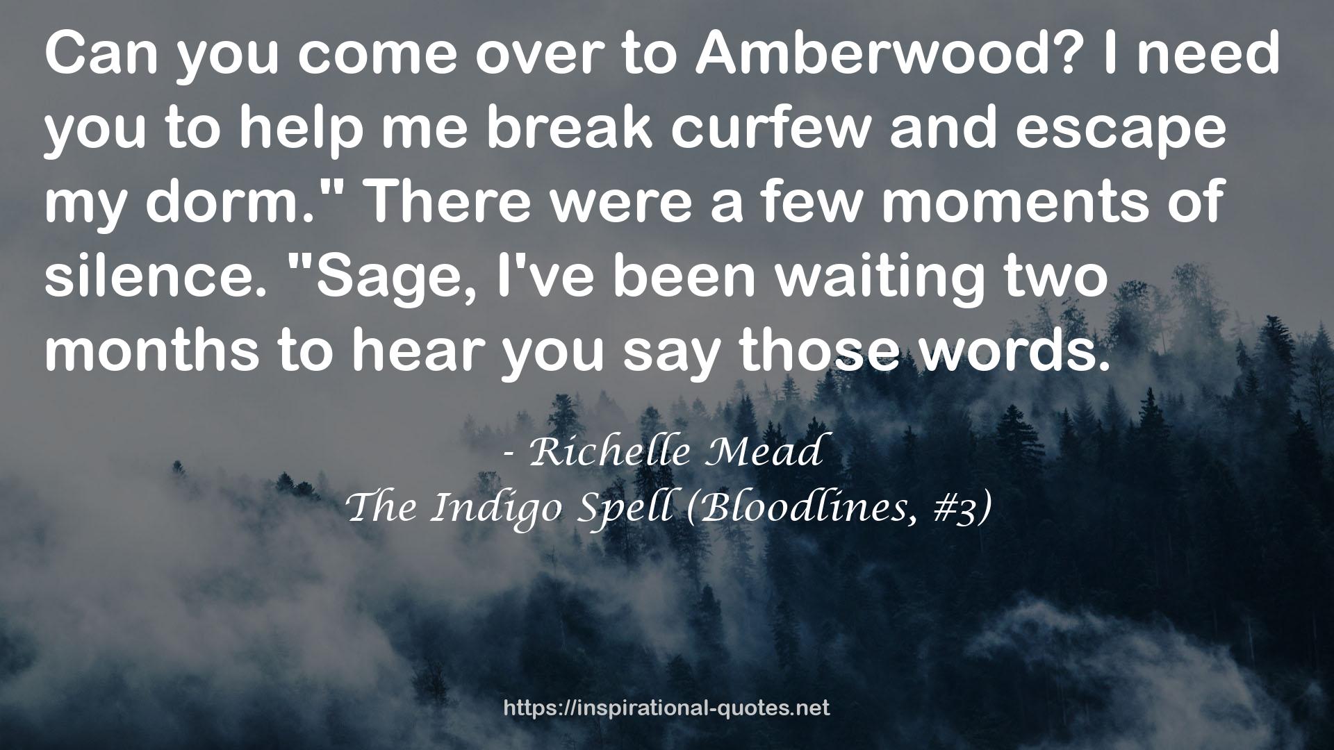 The Indigo Spell (Bloodlines, #3) QUOTES