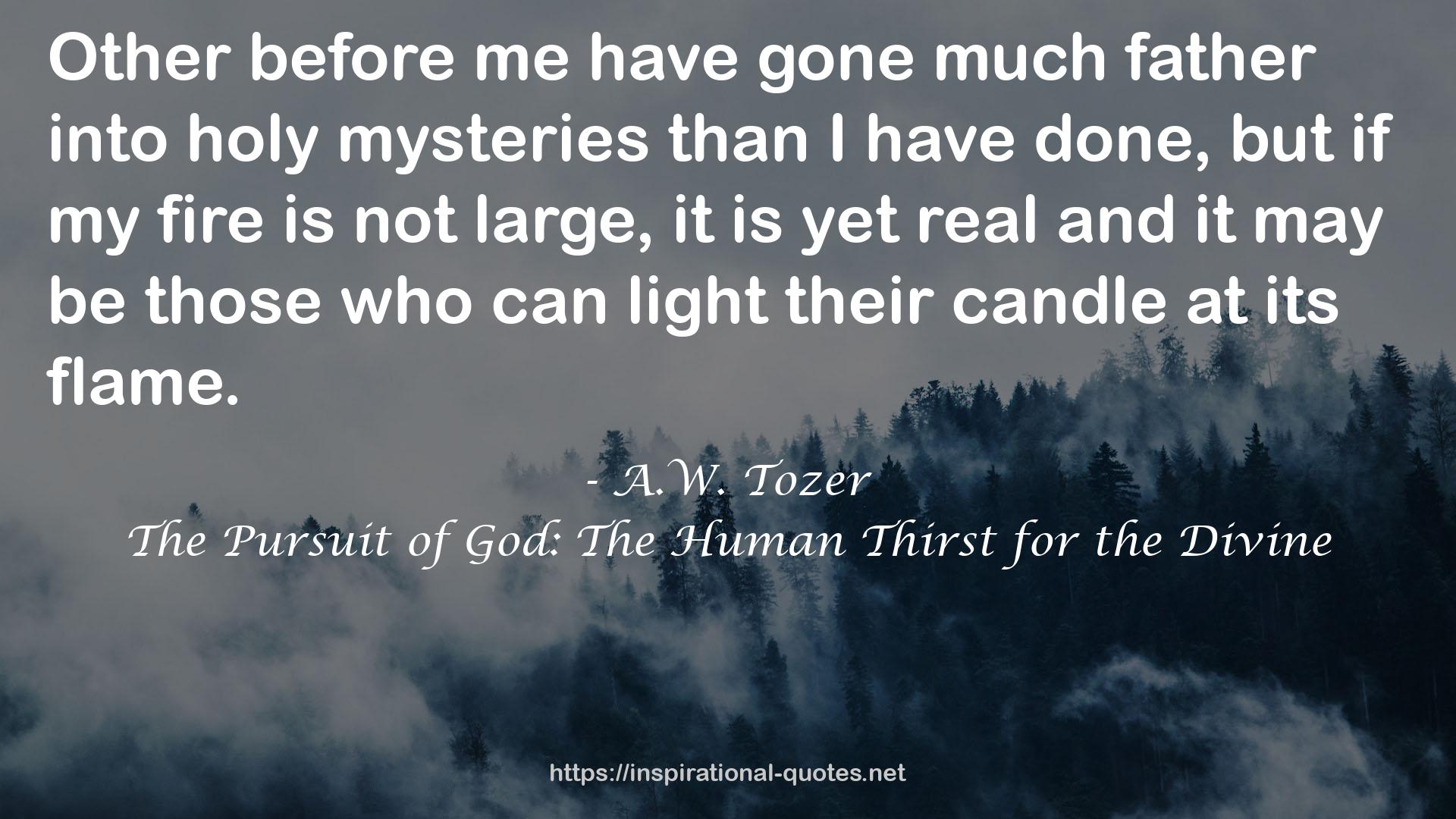 The Pursuit of God: The Human Thirst for the Divine QUOTES