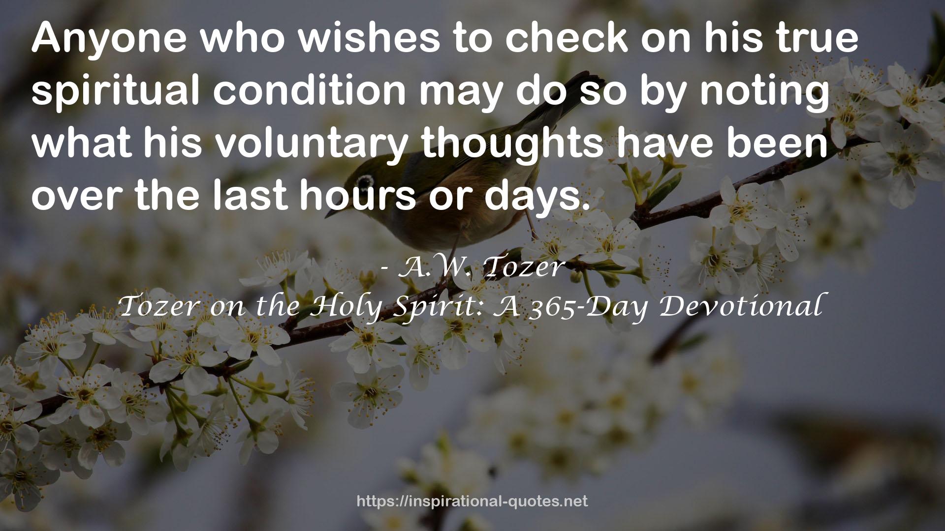 Tozer on the Holy Spirit: A 365-Day Devotional QUOTES