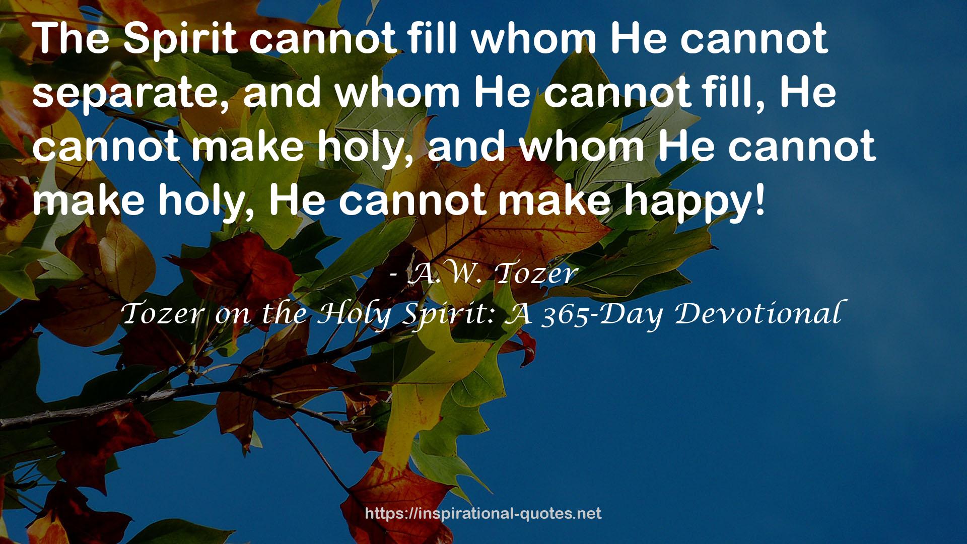 Tozer on the Holy Spirit: A 365-Day Devotional QUOTES
