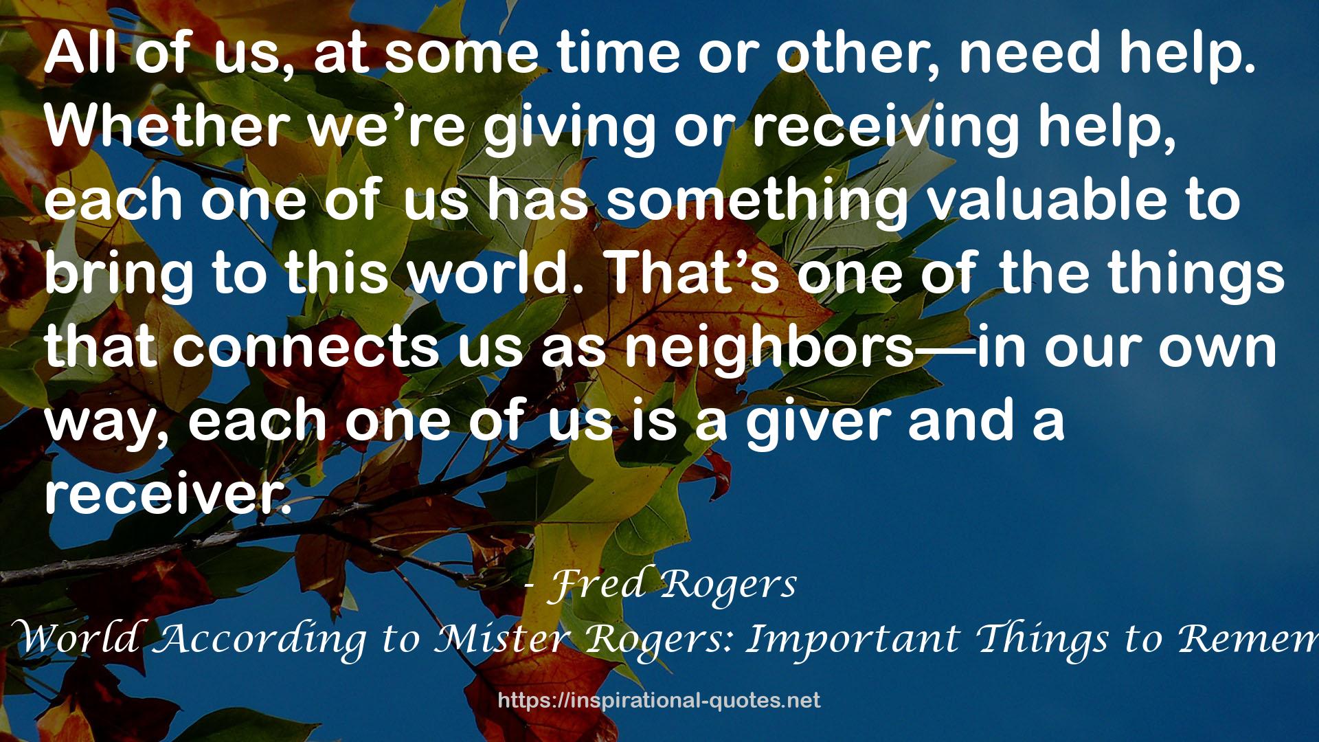 Fred Rogers QUOTES