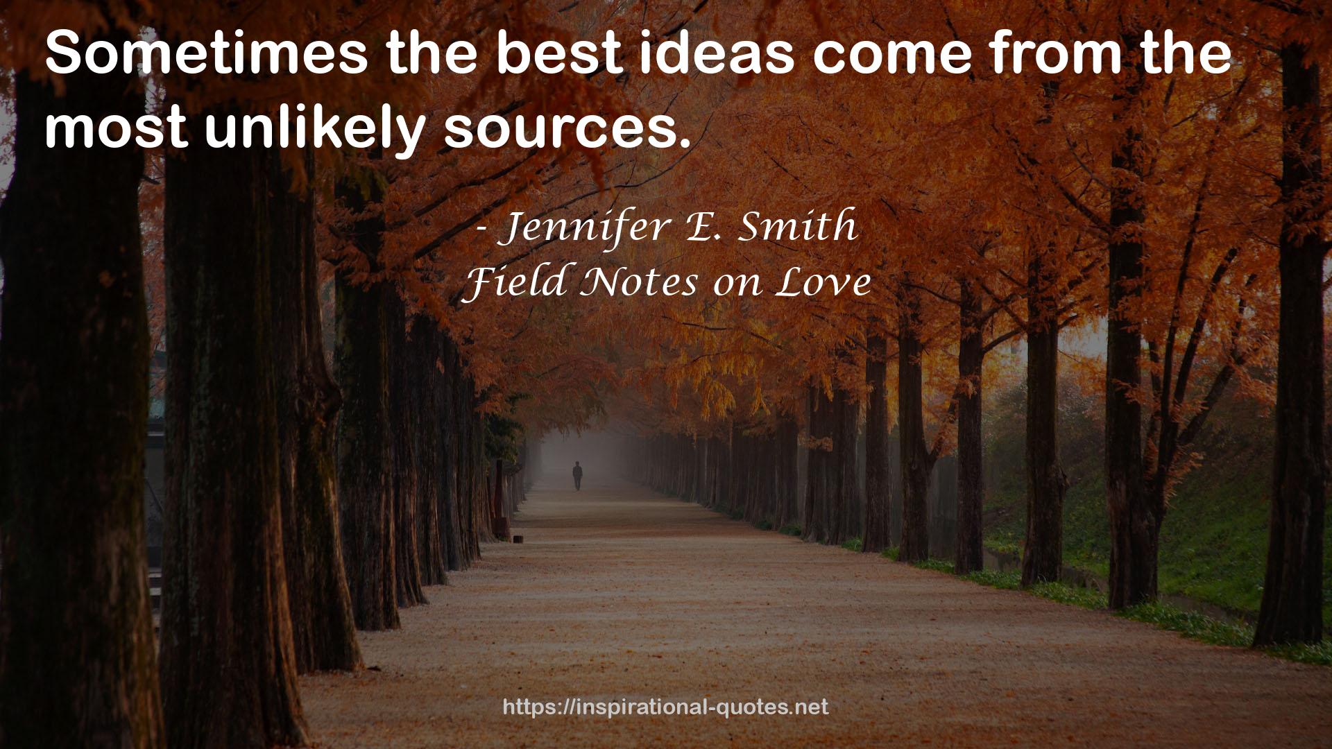 Field Notes on Love QUOTES