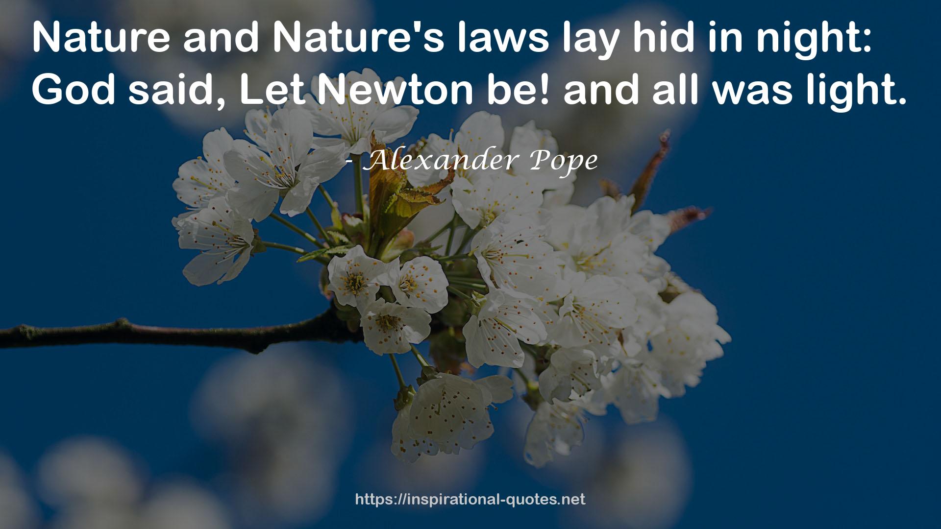 Nature's laws  QUOTES