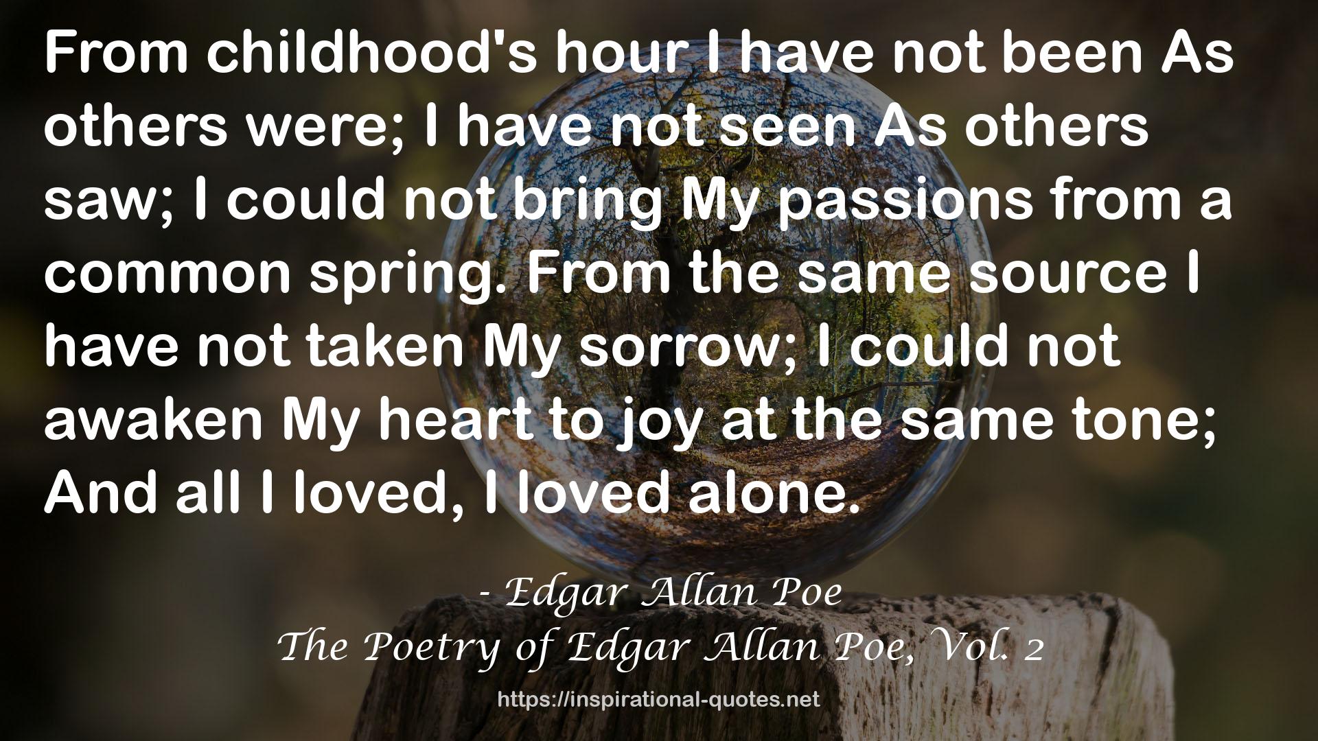 The Poetry of Edgar Allan Poe, Vol. 2 QUOTES