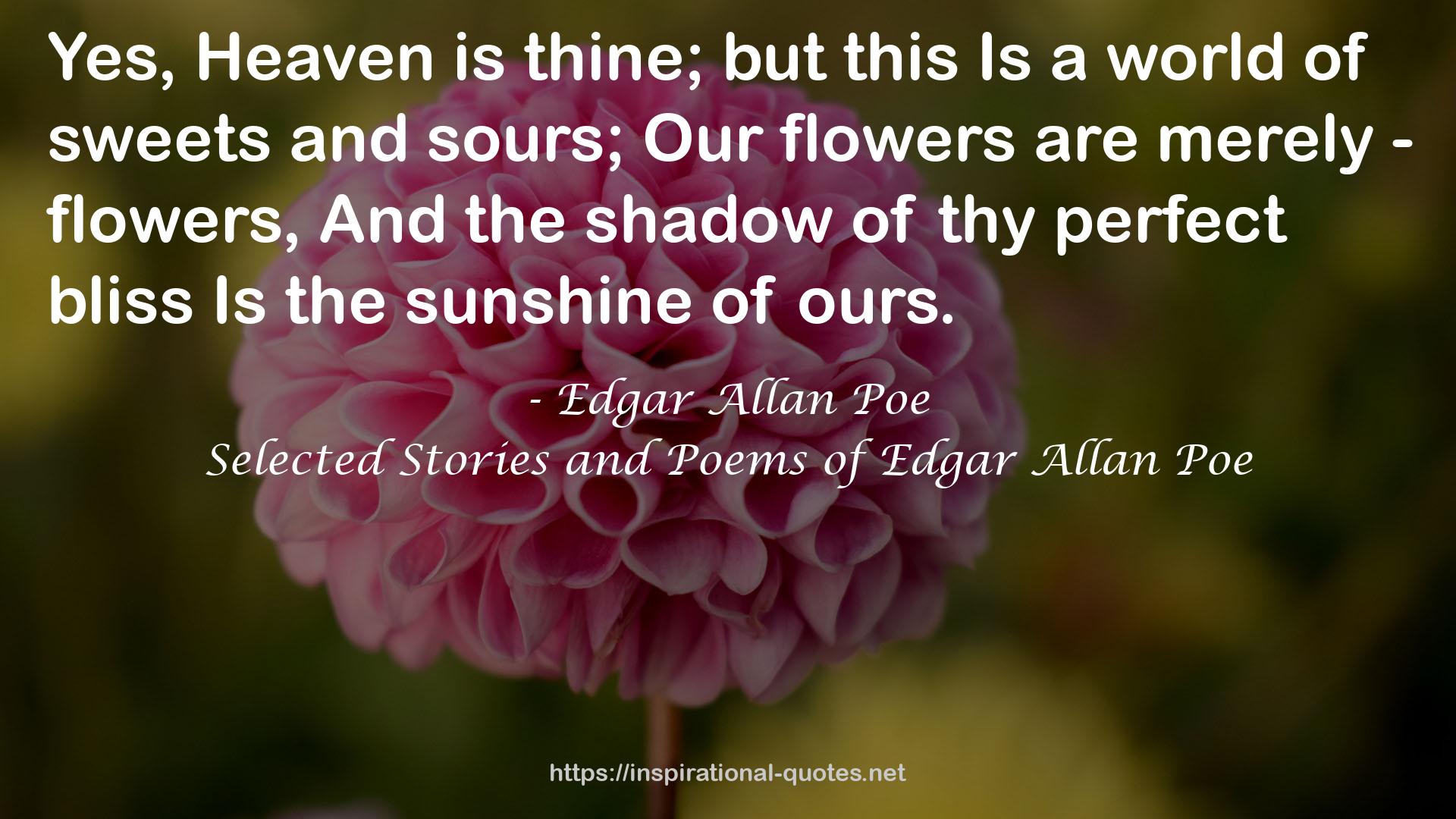Selected Stories and Poems of Edgar Allan Poe QUOTES