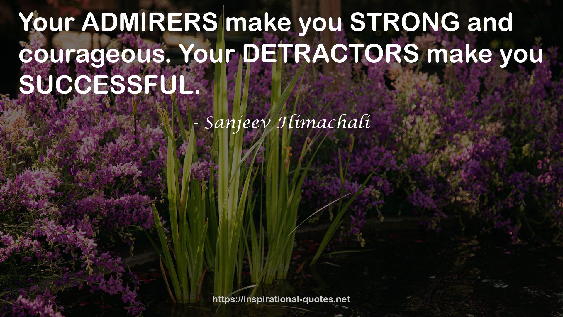 Your DETRACTORS  QUOTES