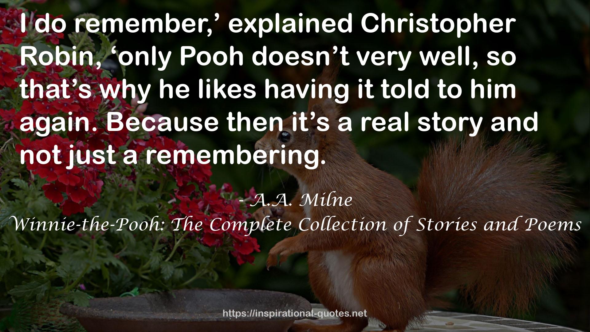 Winnie-the-Pooh: The Complete Collection of Stories and Poems QUOTES