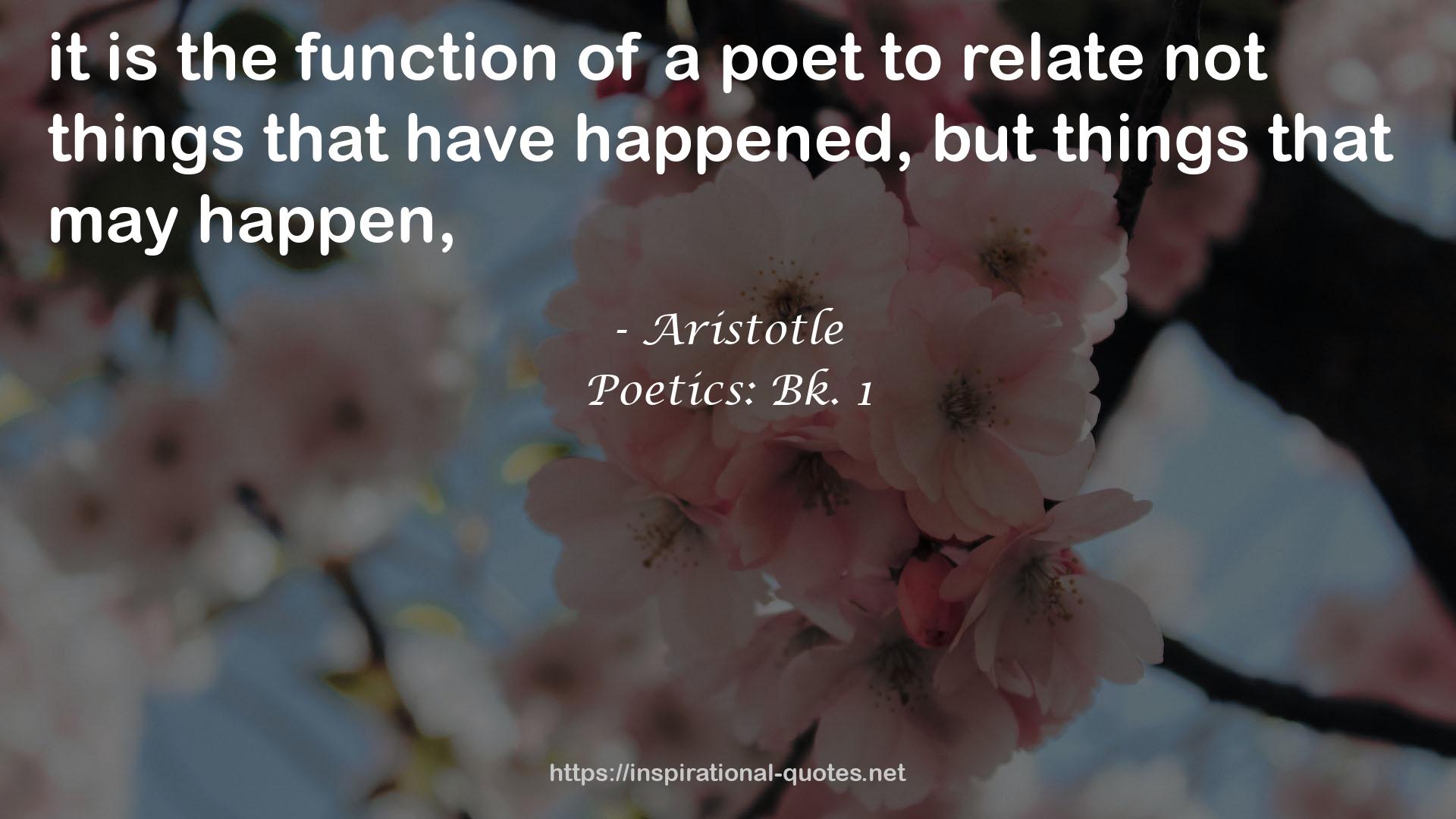 Poetics: Bk. 1 QUOTES