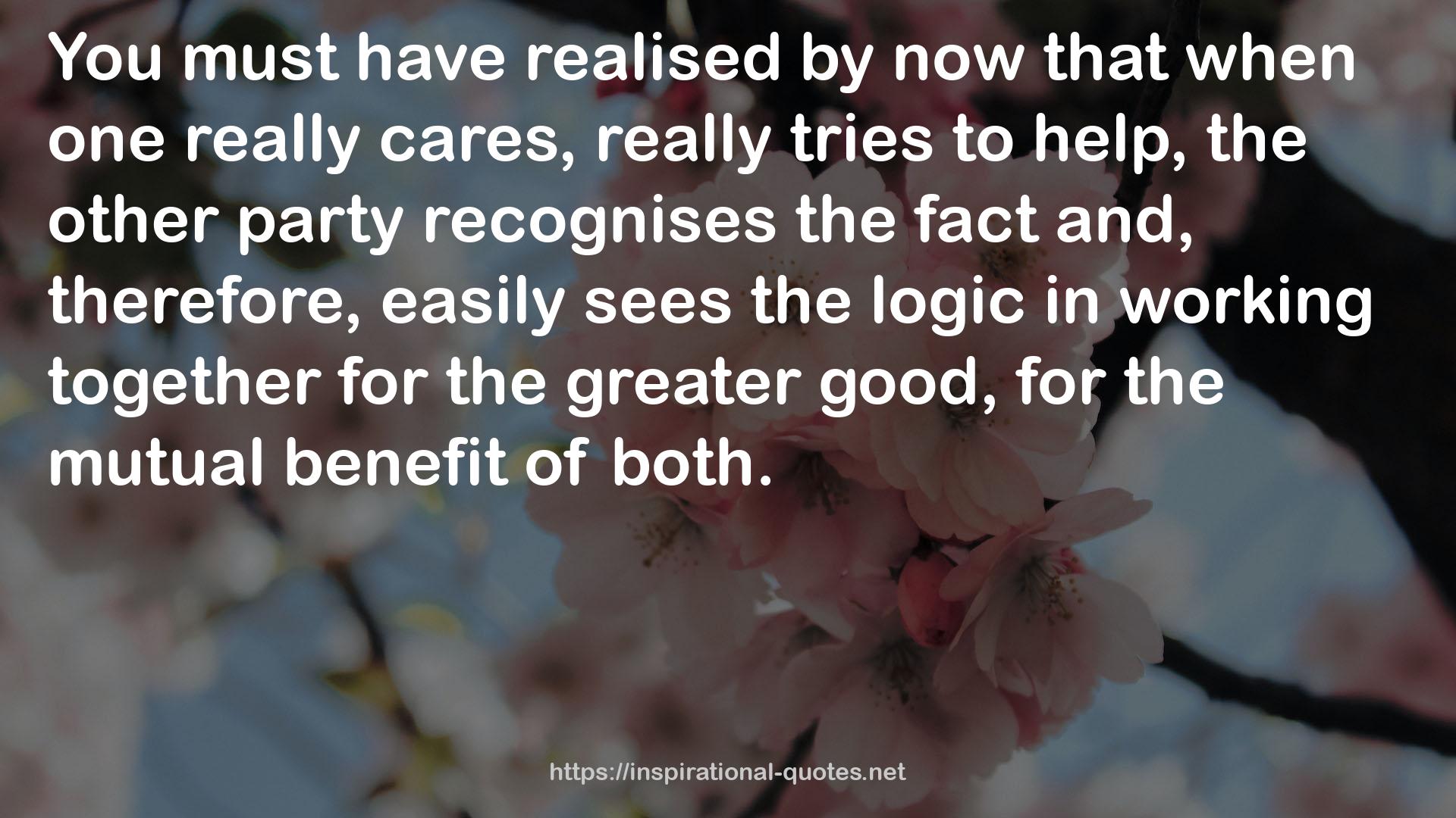 the mutual benefit  QUOTES