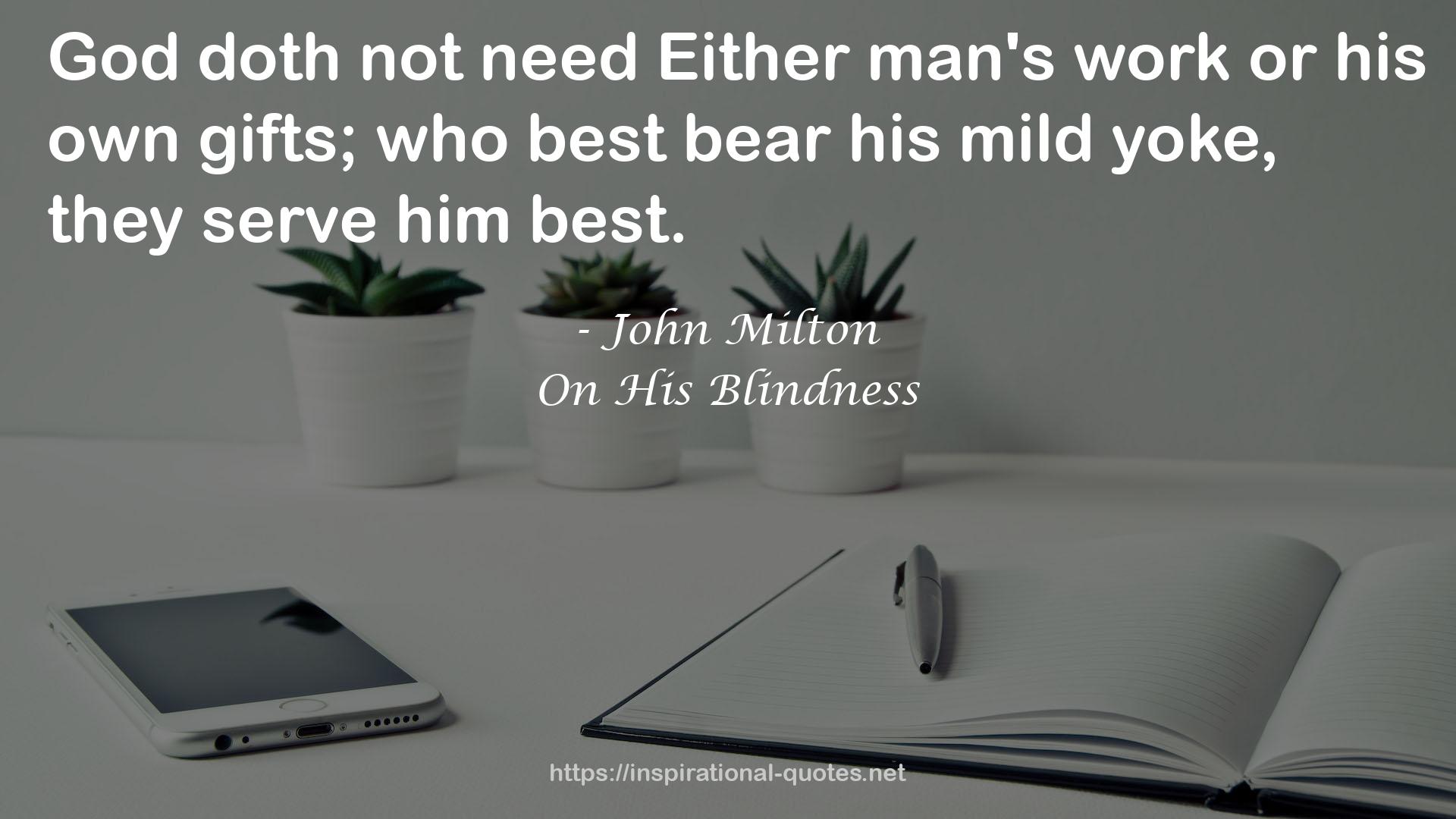 On His Blindness QUOTES