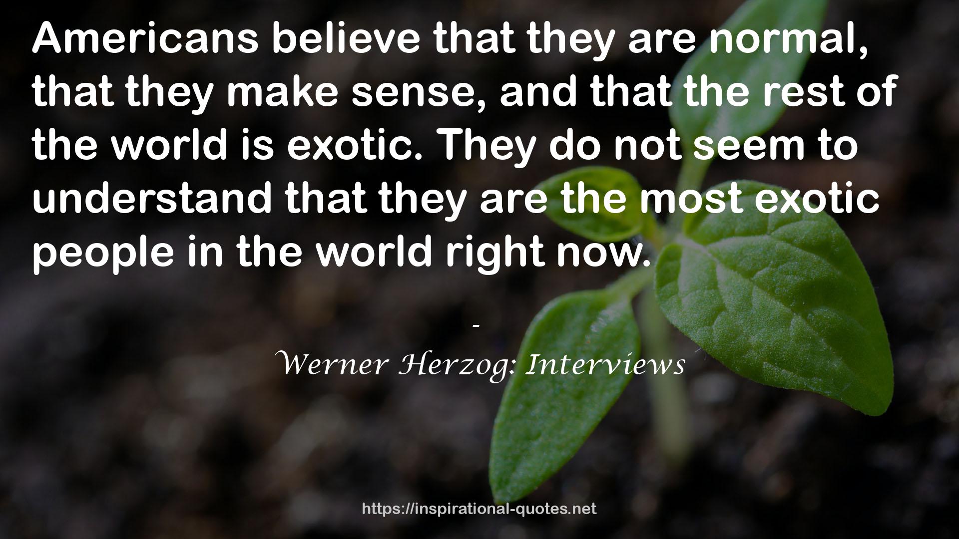 Werner Herzog: Interviews QUOTES