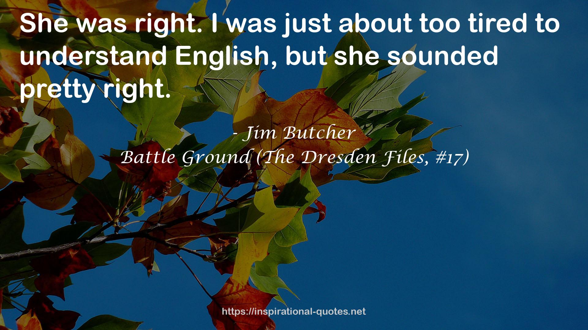 Battle Ground (The Dresden Files, #17) QUOTES