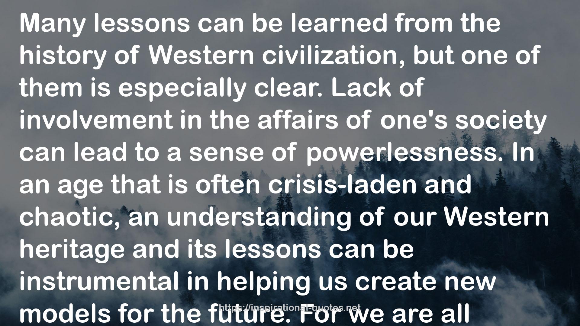 our Western heritage  QUOTES