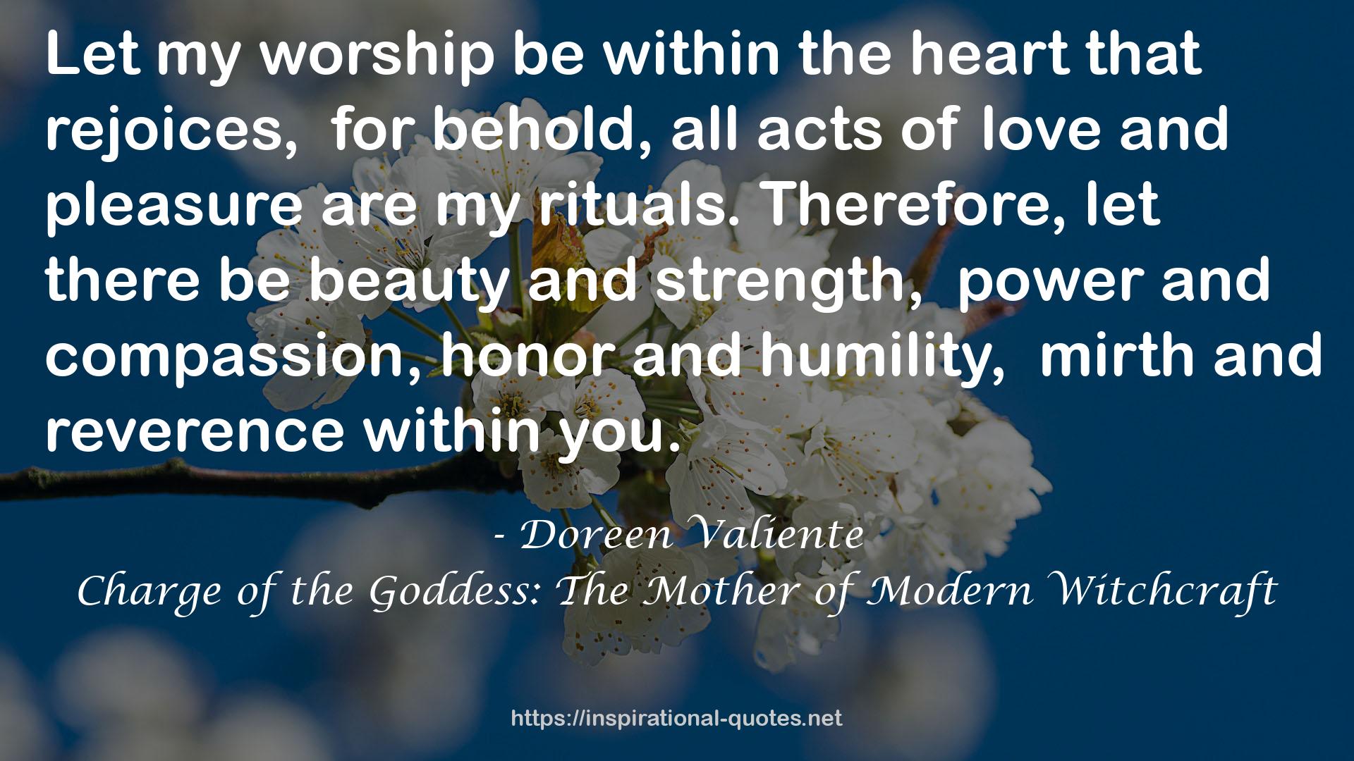 Charge of the Goddess: The Mother of Modern Witchcraft QUOTES