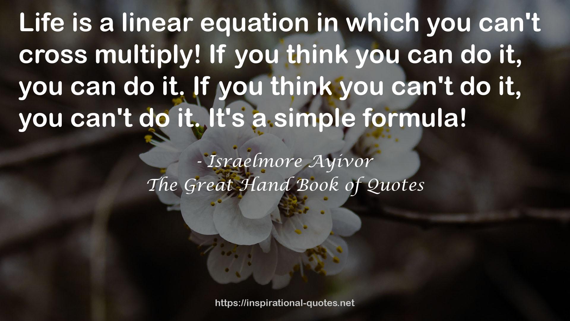 a linear equation  QUOTES