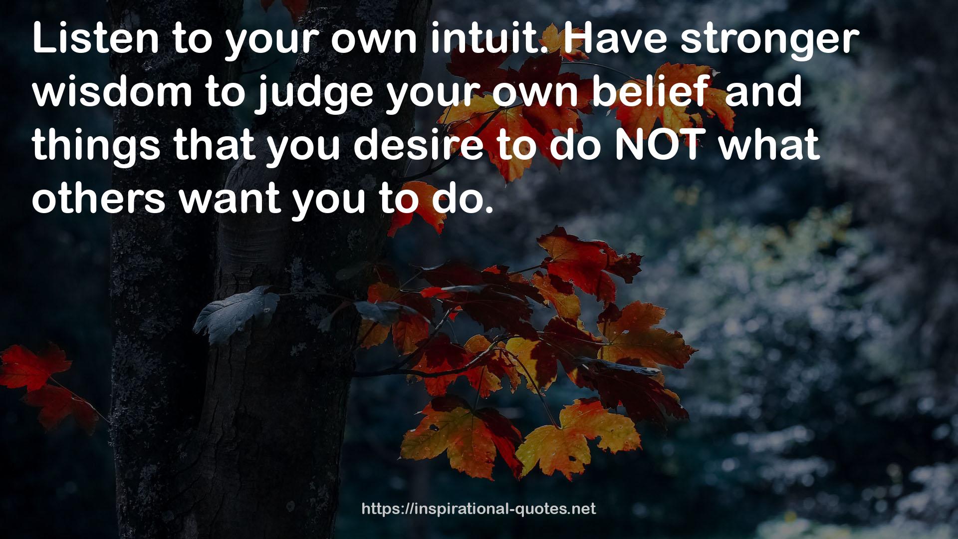 your own belief  QUOTES