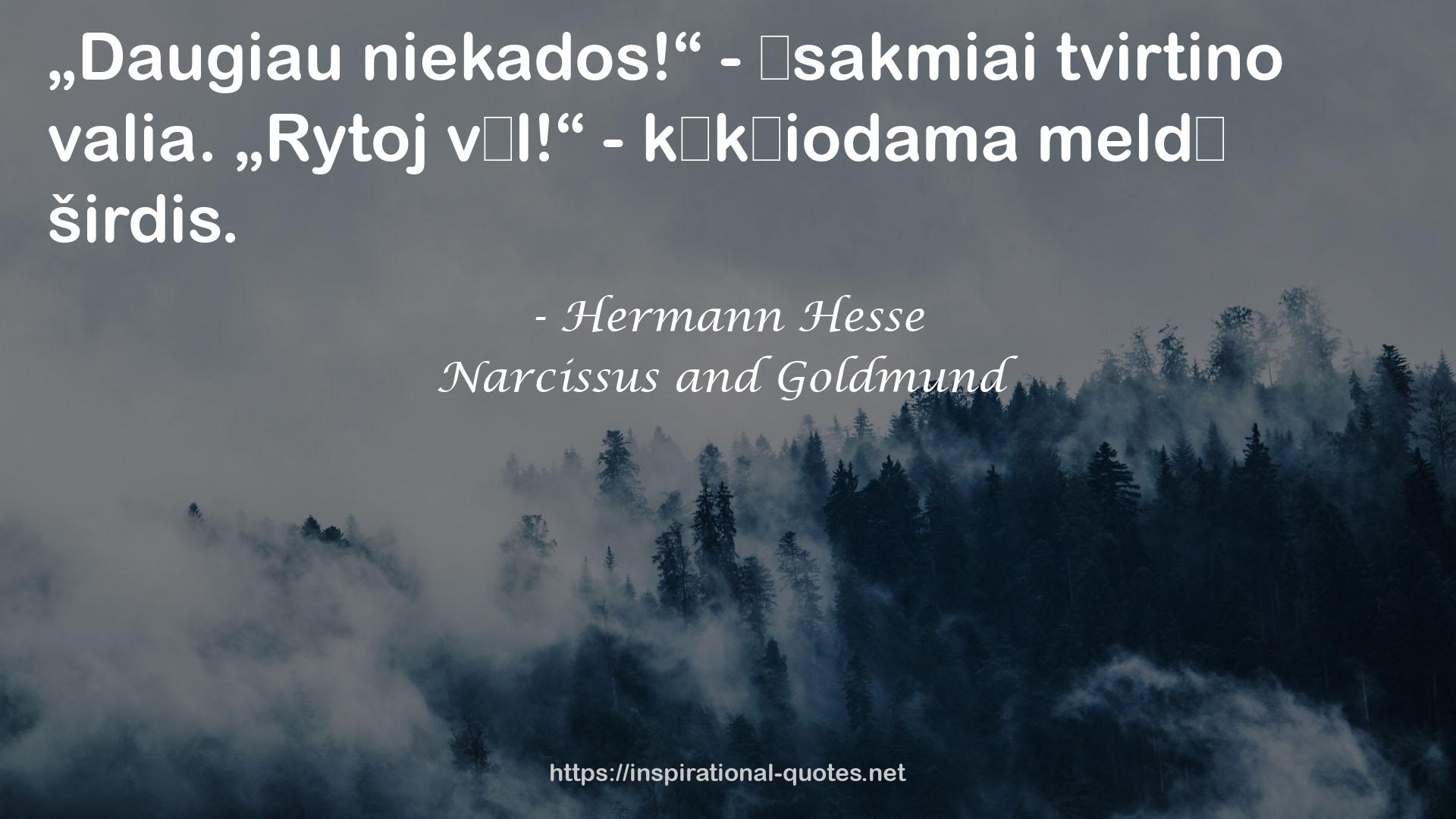 Narcissus and Goldmund QUOTES