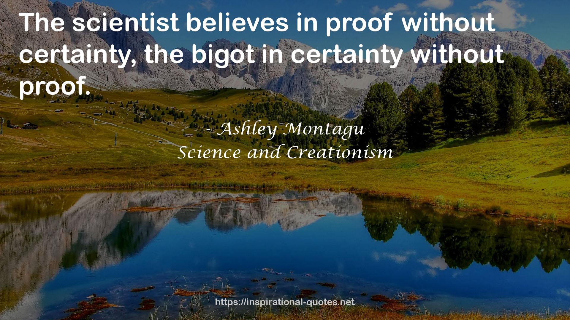 Science and Creationism QUOTES