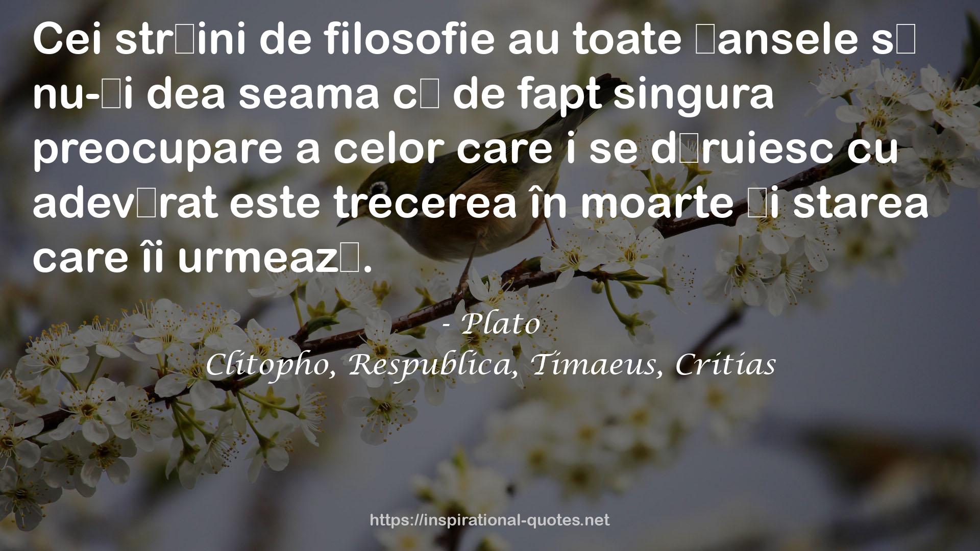 Clitopho, Respublica, Timaeus, Critias QUOTES