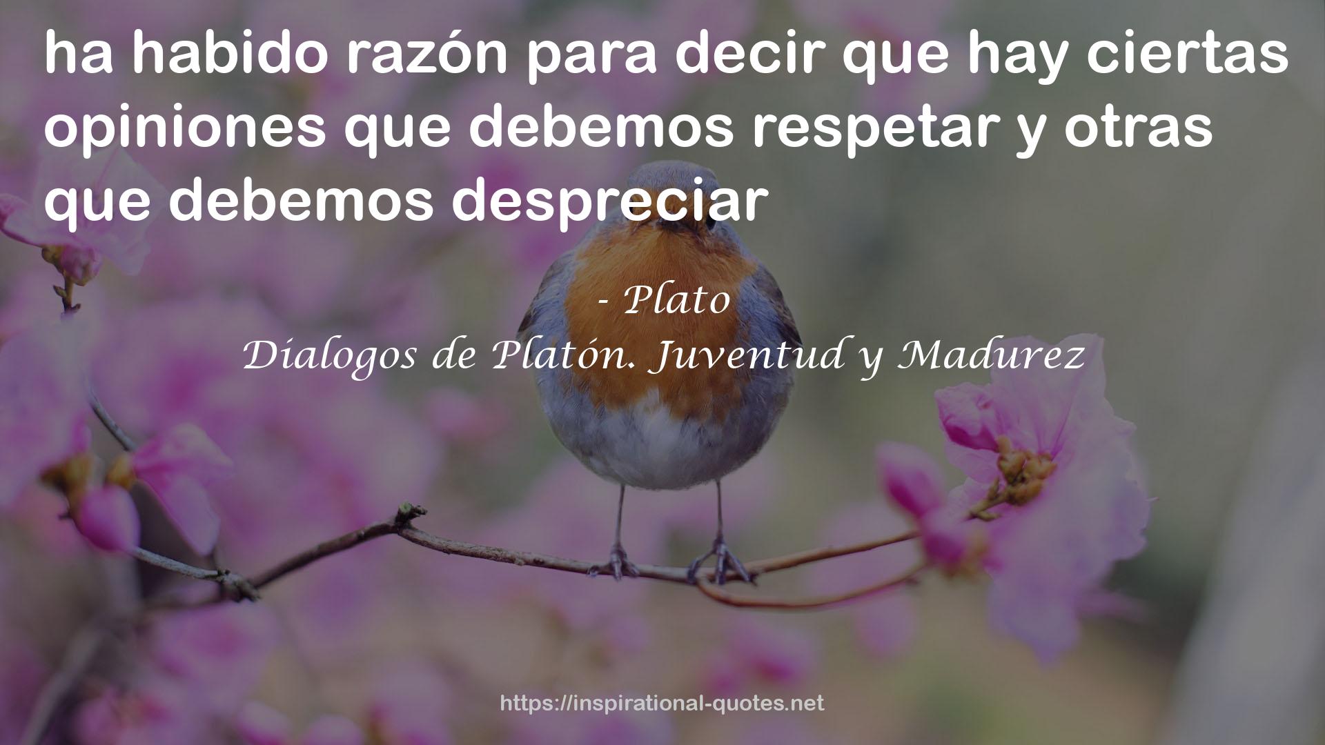 Dialogos de Platón. Juventud y Madurez QUOTES