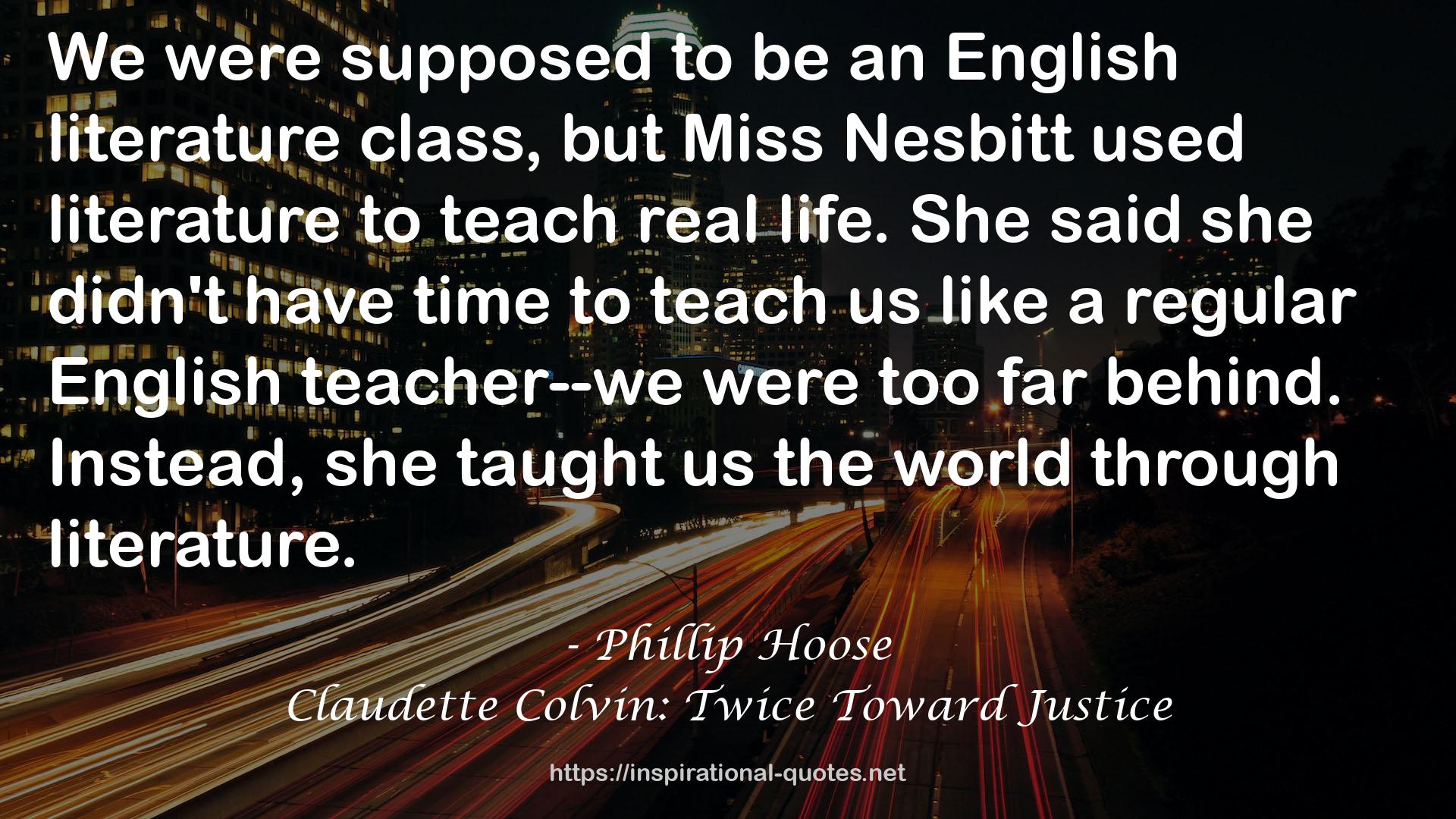 Miss Nesbitt  QUOTES