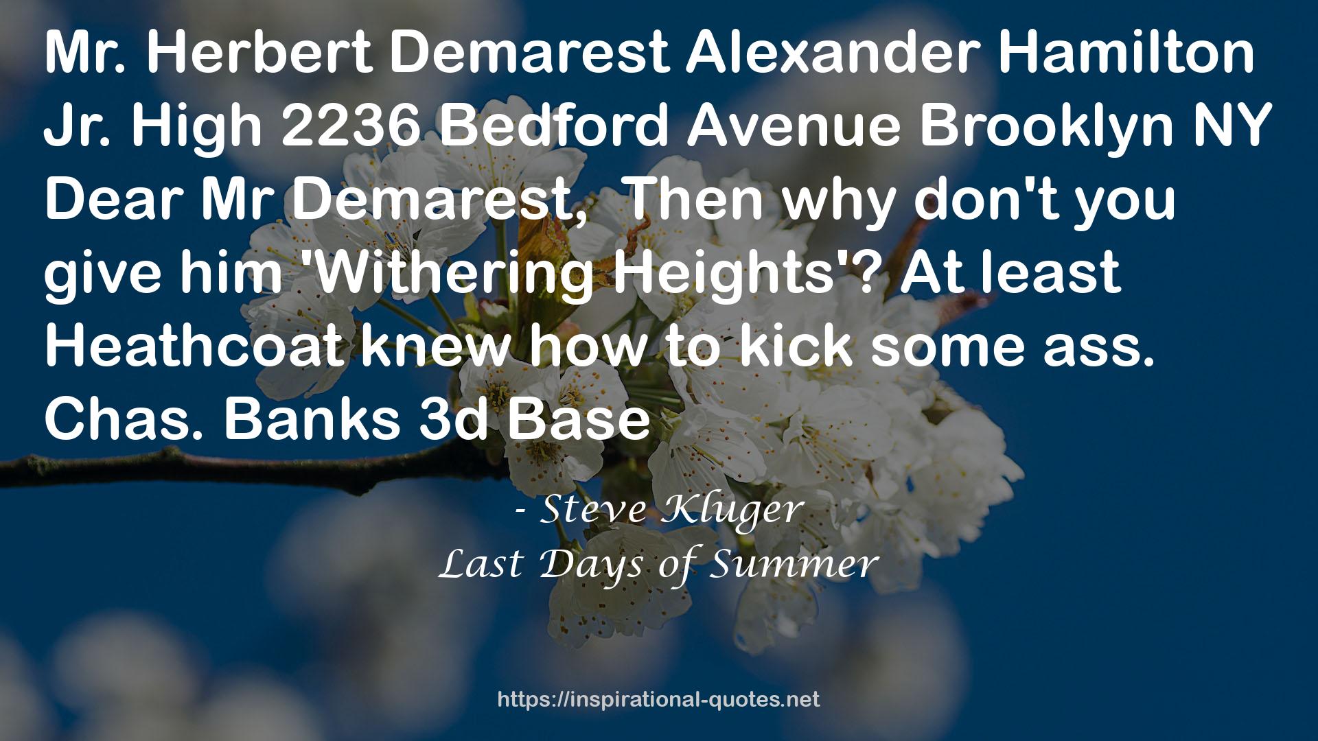 Bedford AvenueBrooklyn NYDear  QUOTES