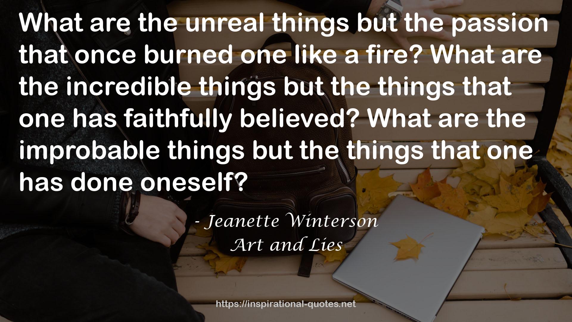 the unreal things  QUOTES