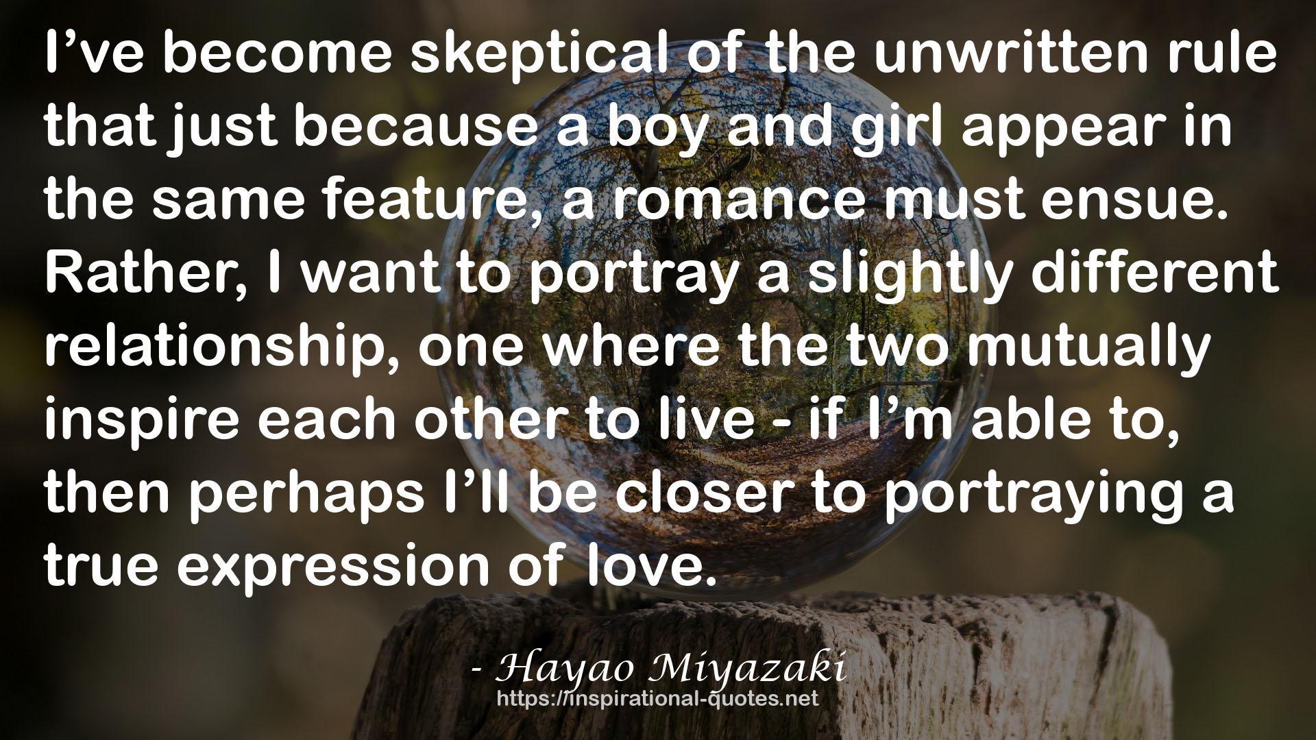 Hayao Miyazaki QUOTES