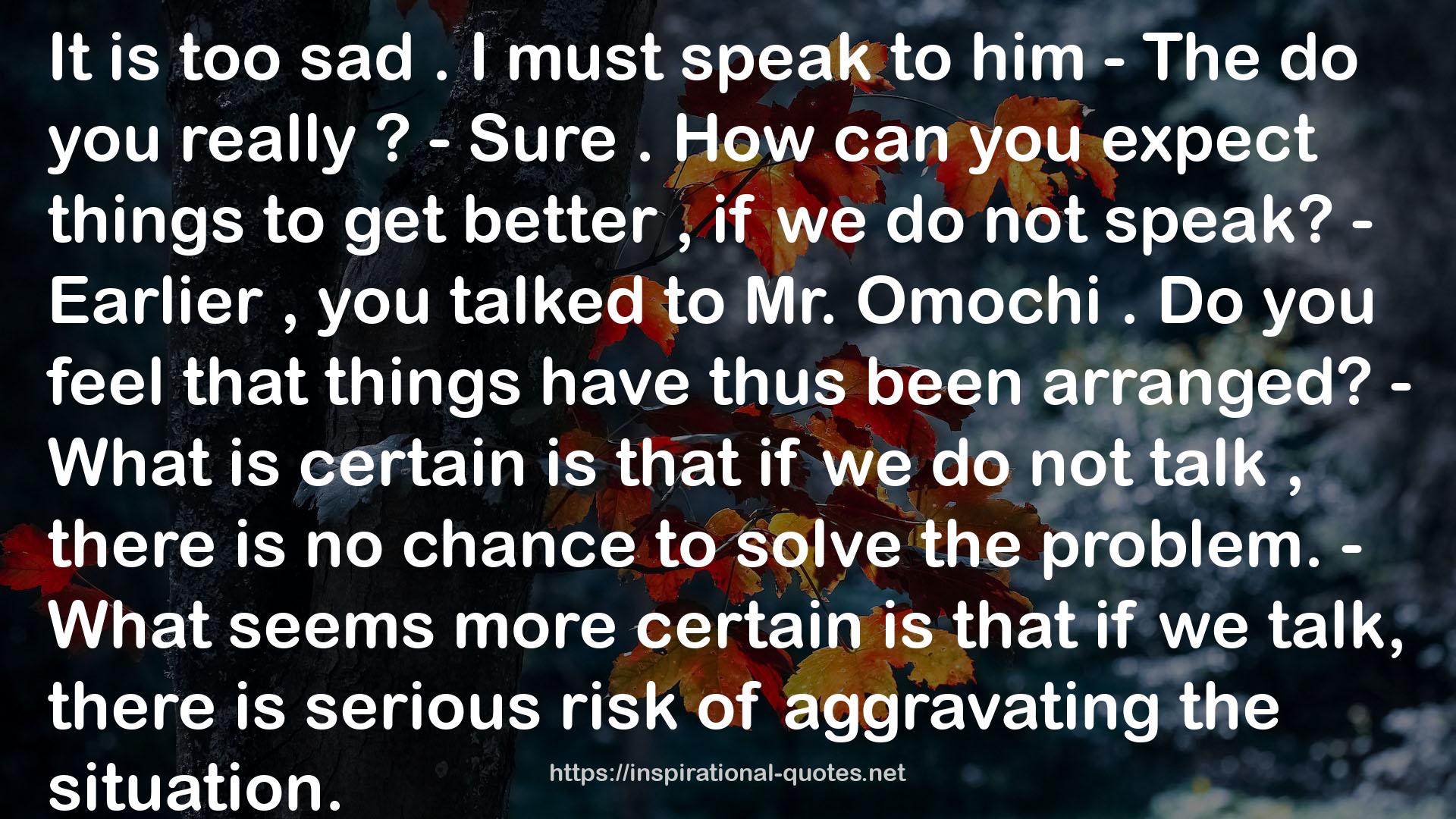 Mr. Omochi  QUOTES