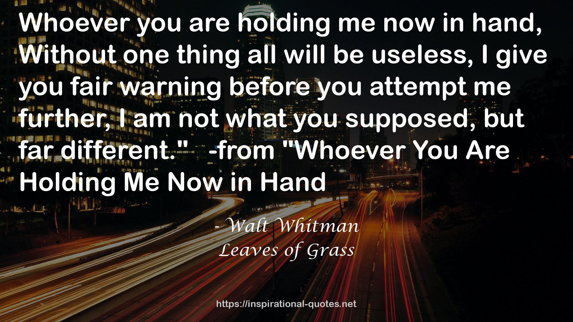 Leaves of Grass QUOTES