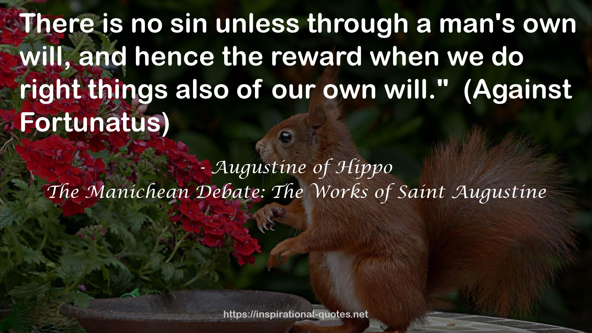 The Manichean Debate: The Works of Saint Augustine QUOTES