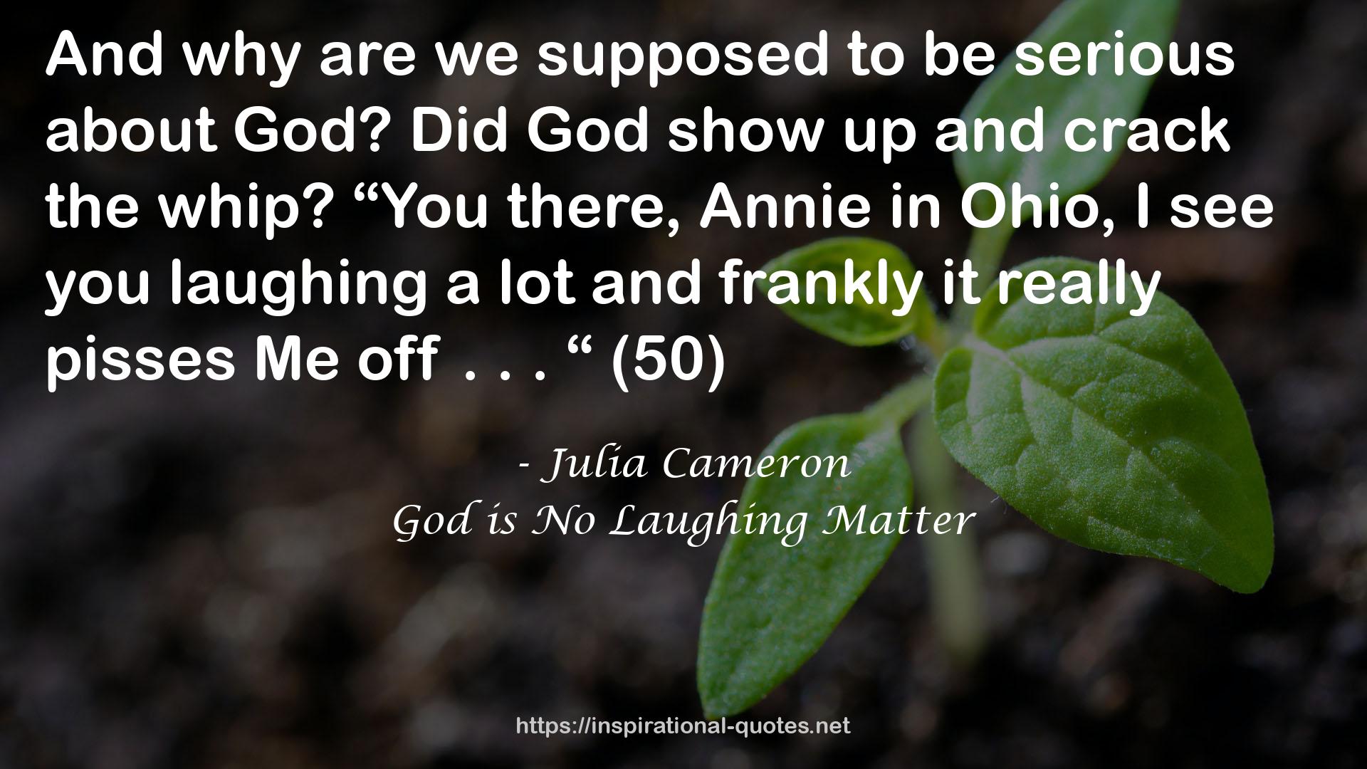 God is No Laughing Matter QUOTES