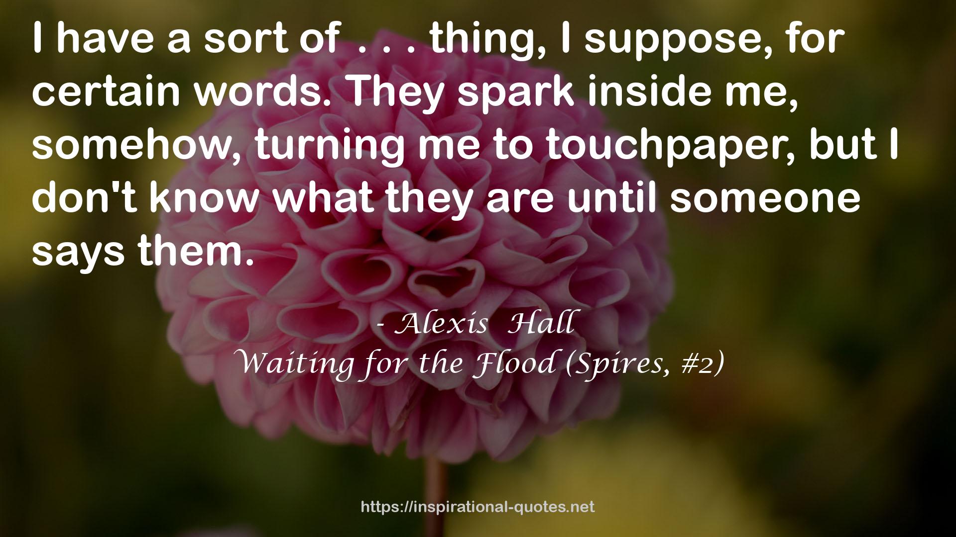 Waiting for the Flood (Spires, #2) QUOTES