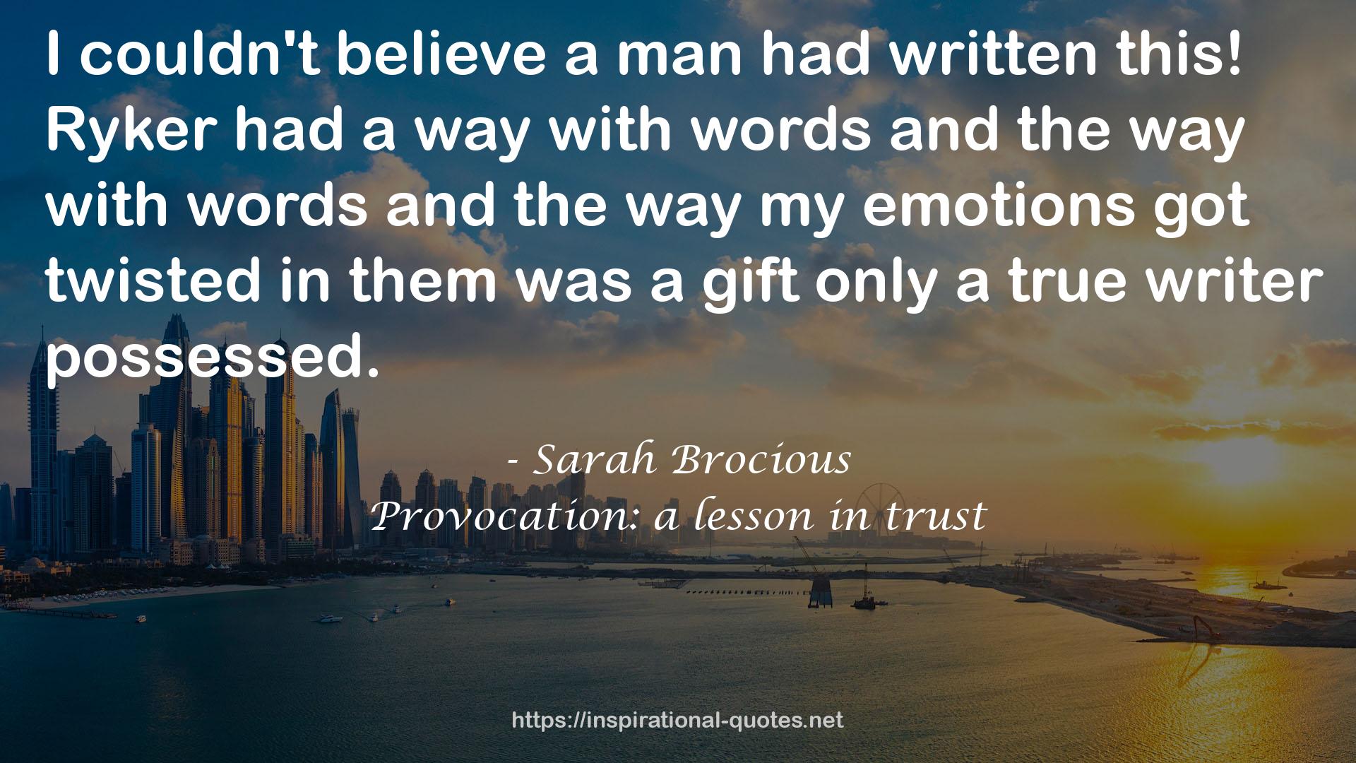 Sarah Brocious QUOTES