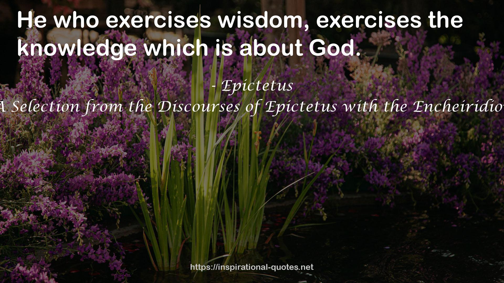 A Selection from the Discourses of Epictetus with the Encheiridion QUOTES