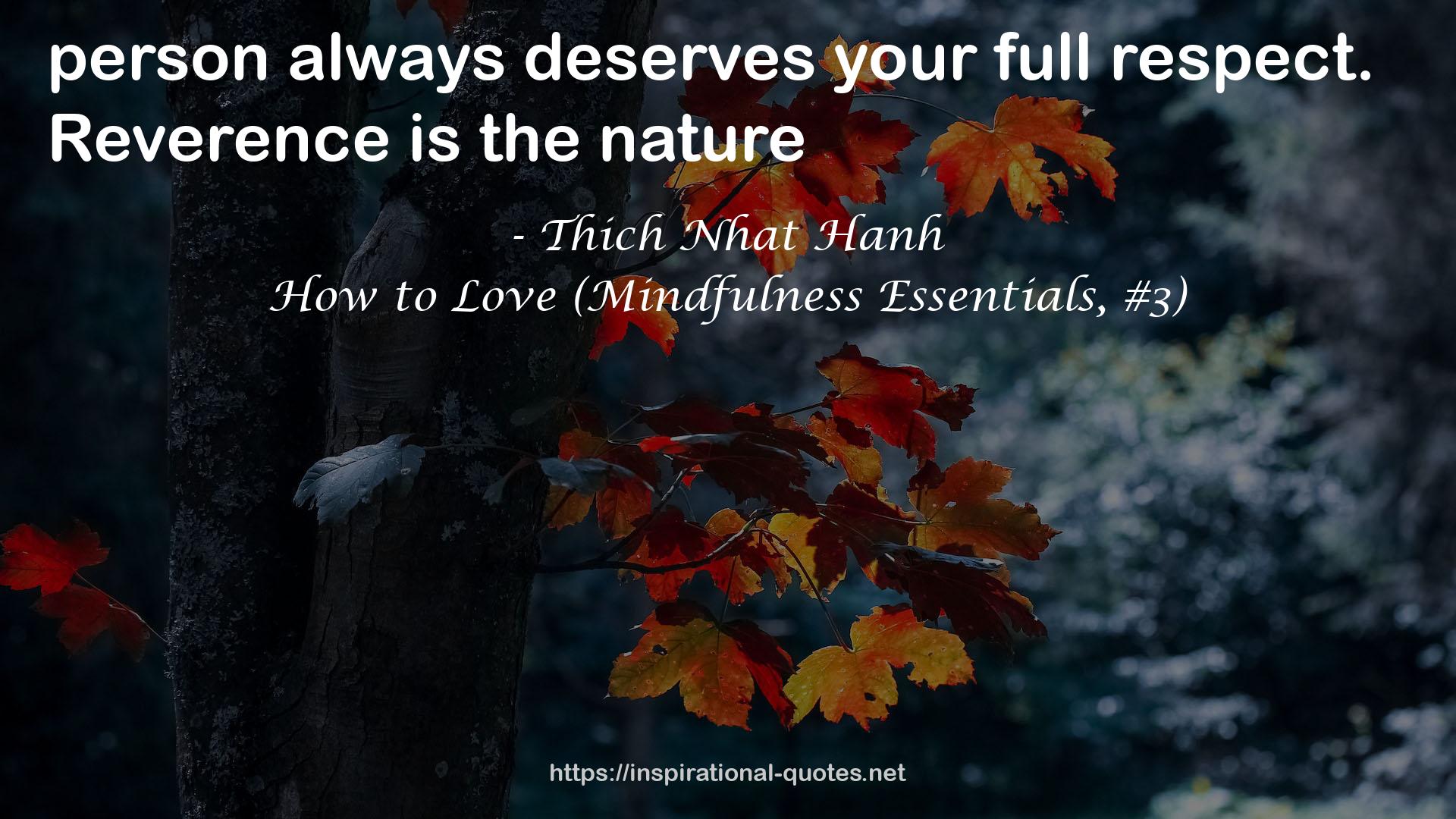 How to Love (Mindfulness Essentials, #3) QUOTES