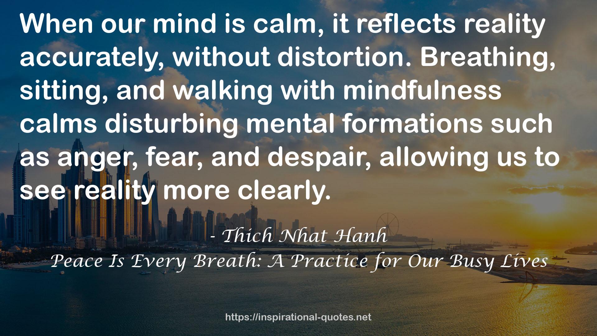 Peace Is Every Breath: A Practice for Our Busy Lives QUOTES