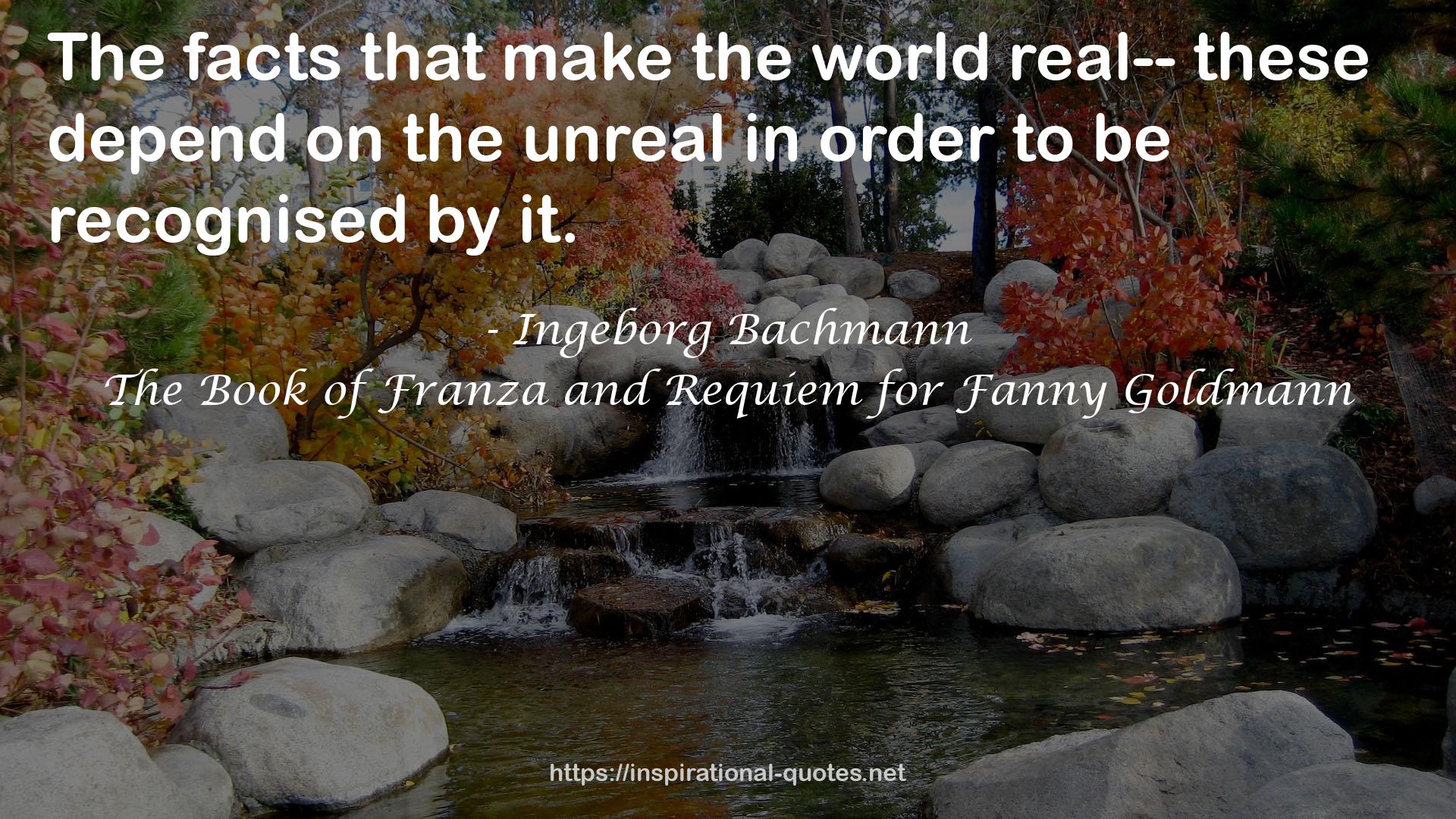 The Book of Franza and Requiem for Fanny Goldmann QUOTES