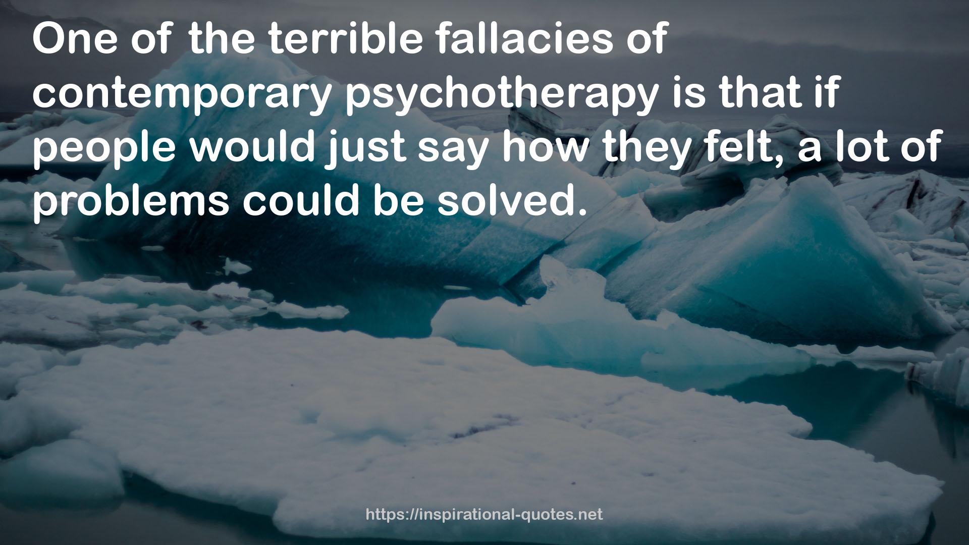 contemporary psychotherapy  QUOTES