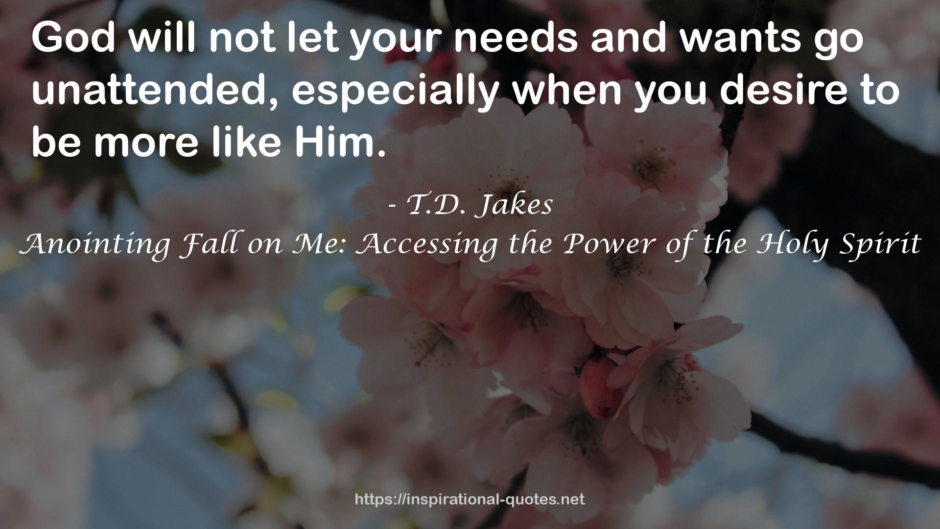 Anointing Fall on Me: Accessing the Power of the Holy Spirit QUOTES