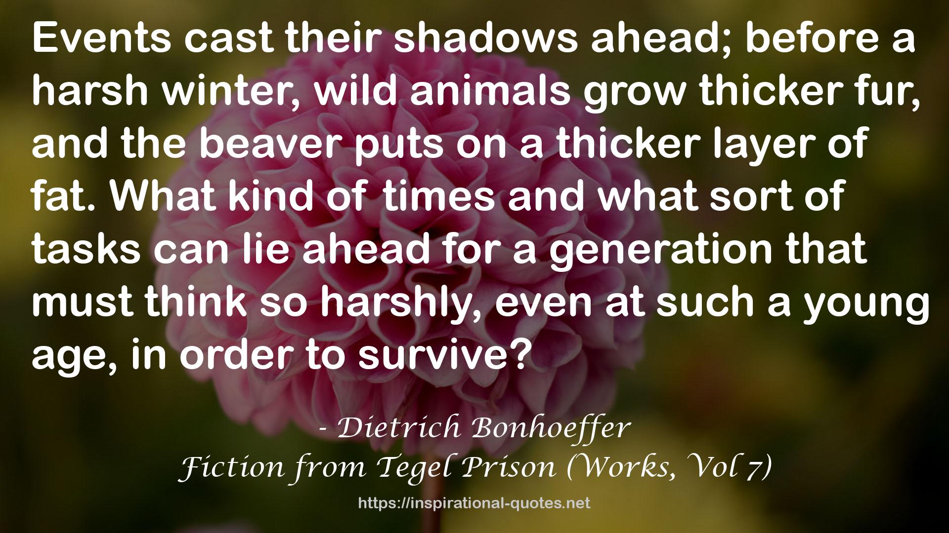 Fiction from Tegel Prison (Works, Vol 7) QUOTES