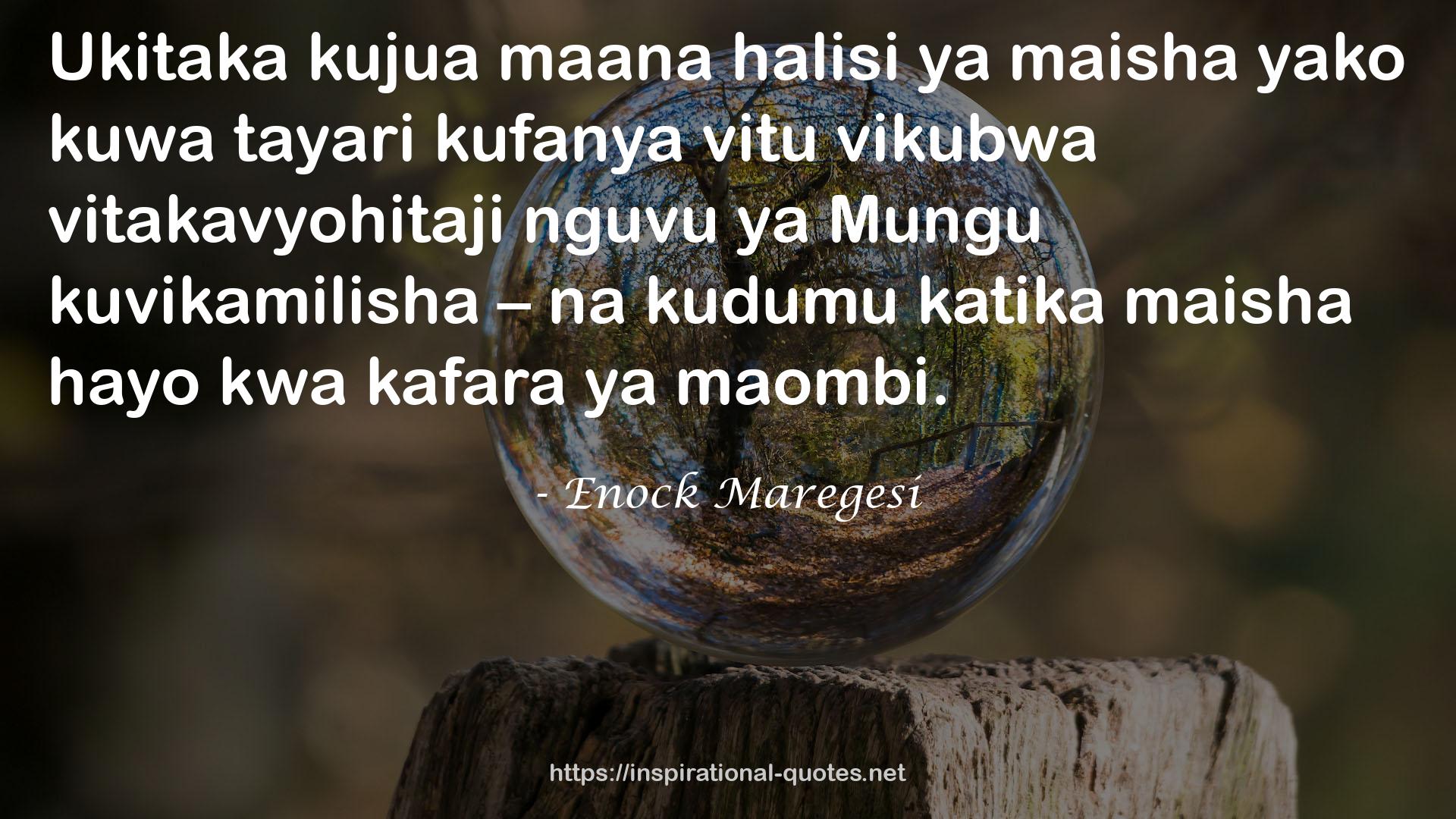 katika maisha  QUOTES