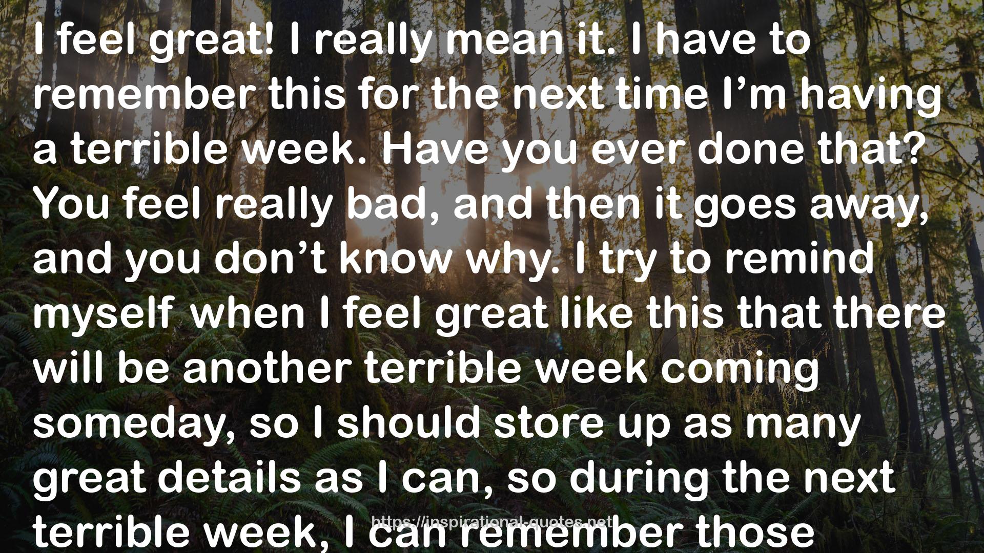 another terrible week  QUOTES